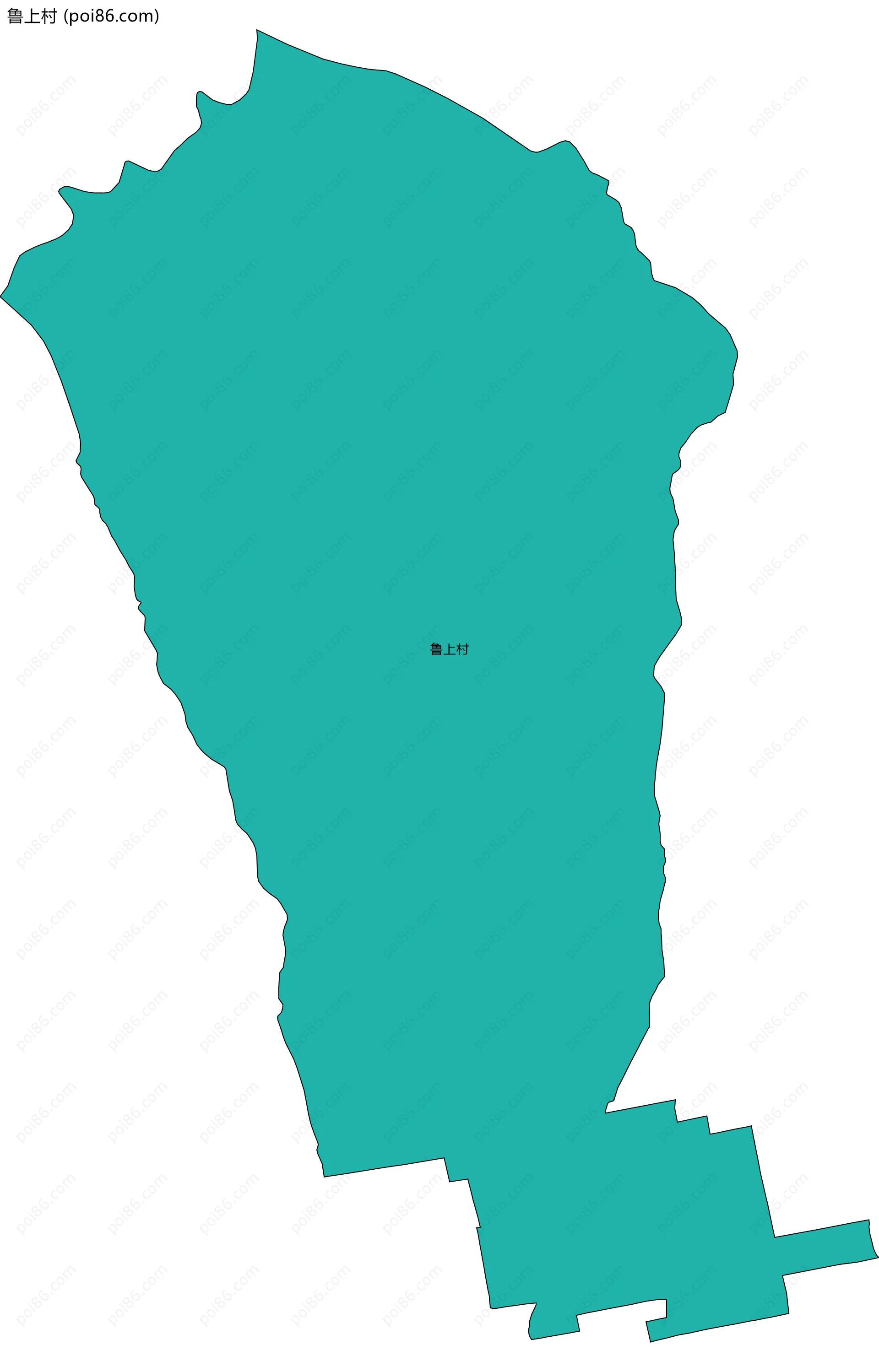 鲁上村边界地图