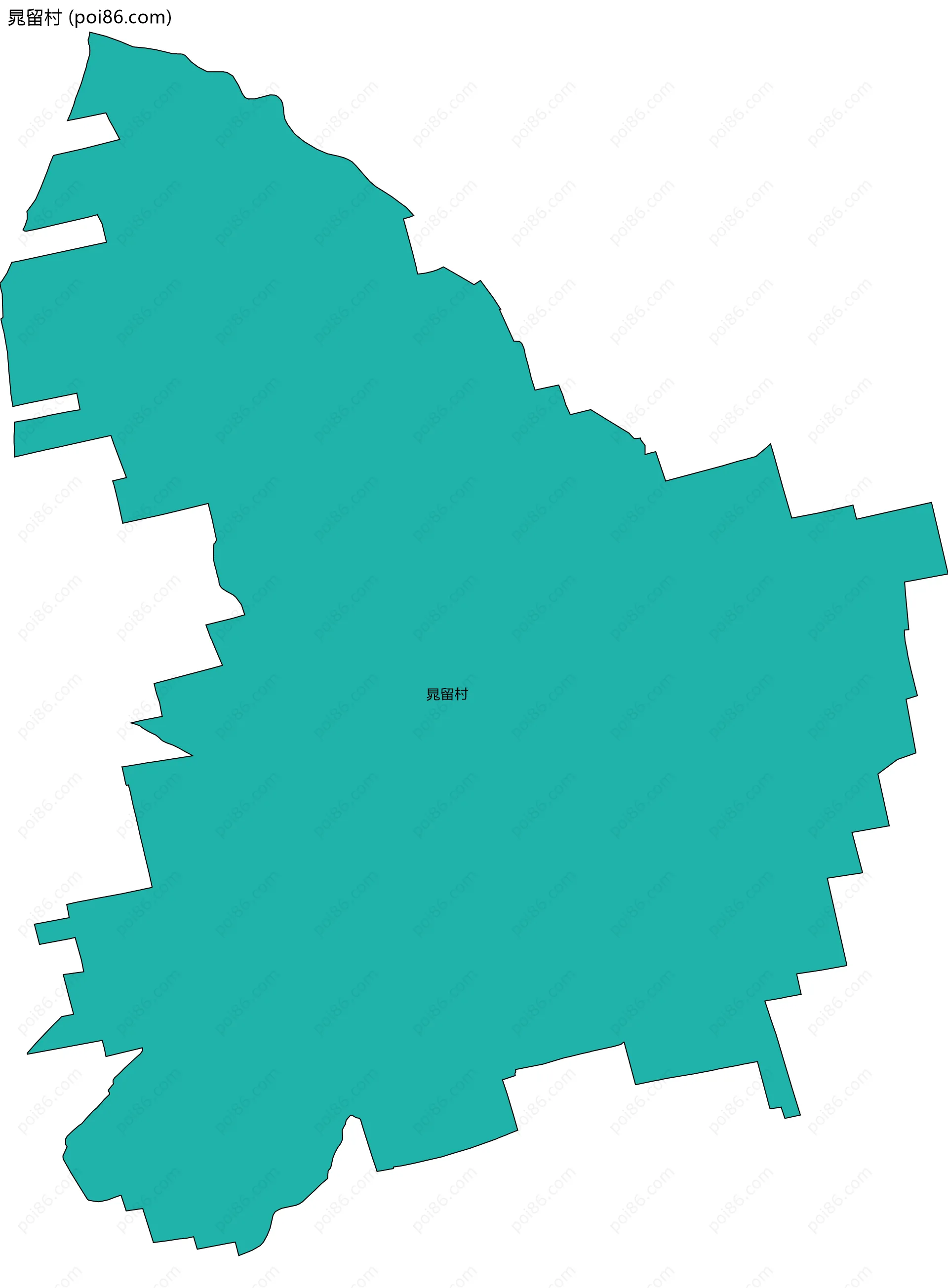 晁留村边界地图