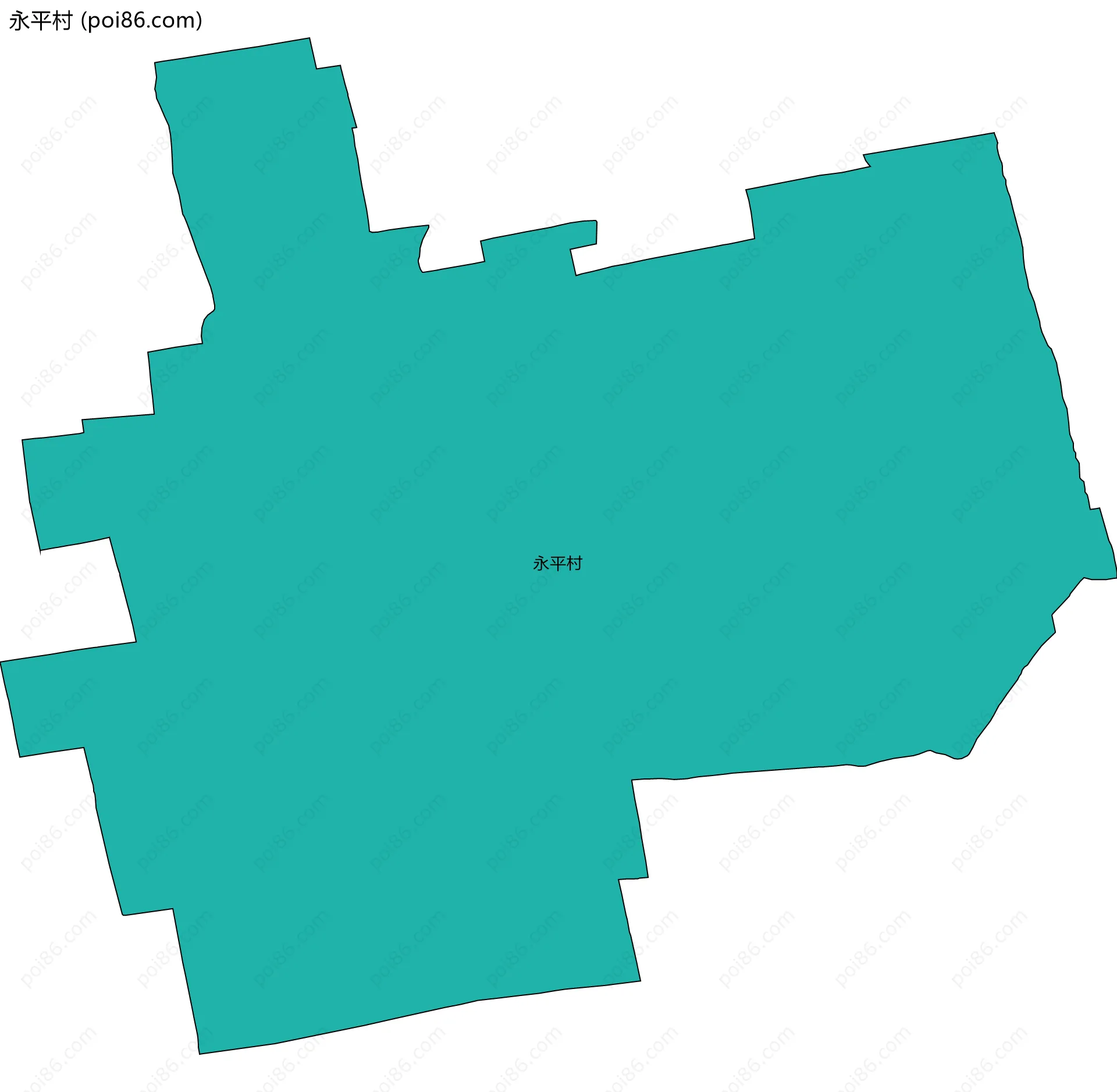永平村边界地图