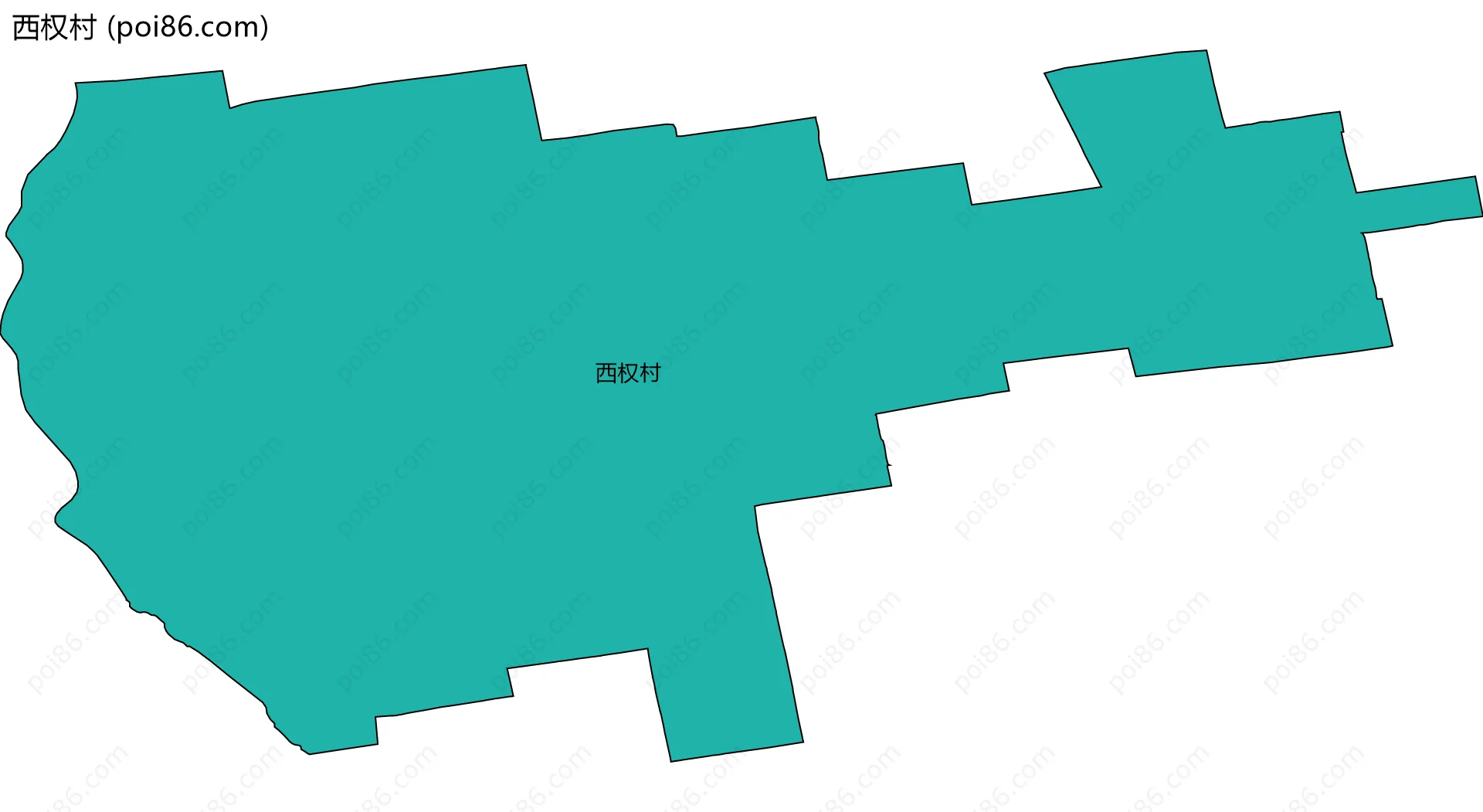 西权村边界地图