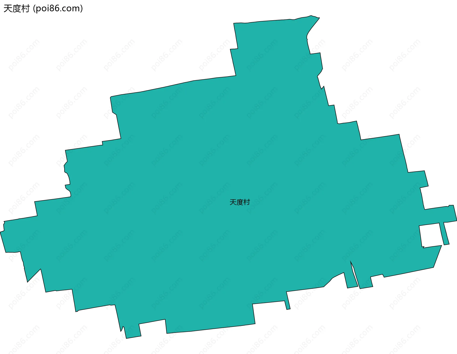 天度村边界地图