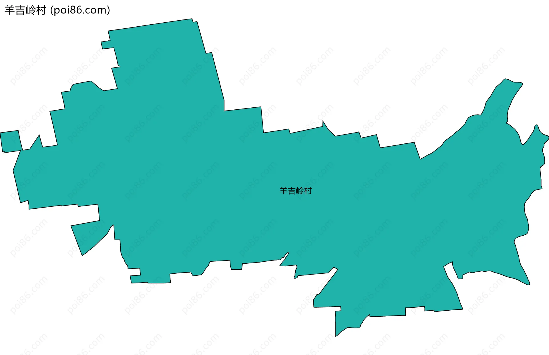 羊吉岭村边界地图