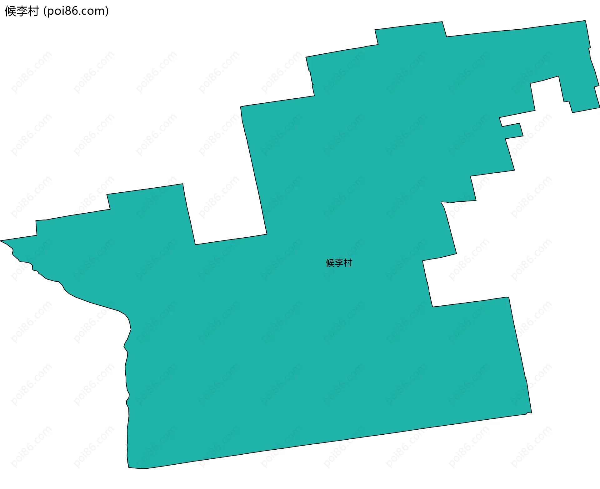 候李村边界地图