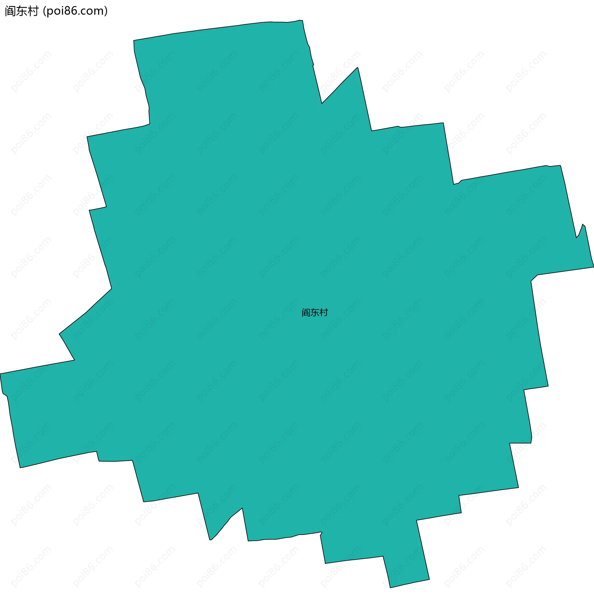 阎东村边界地图