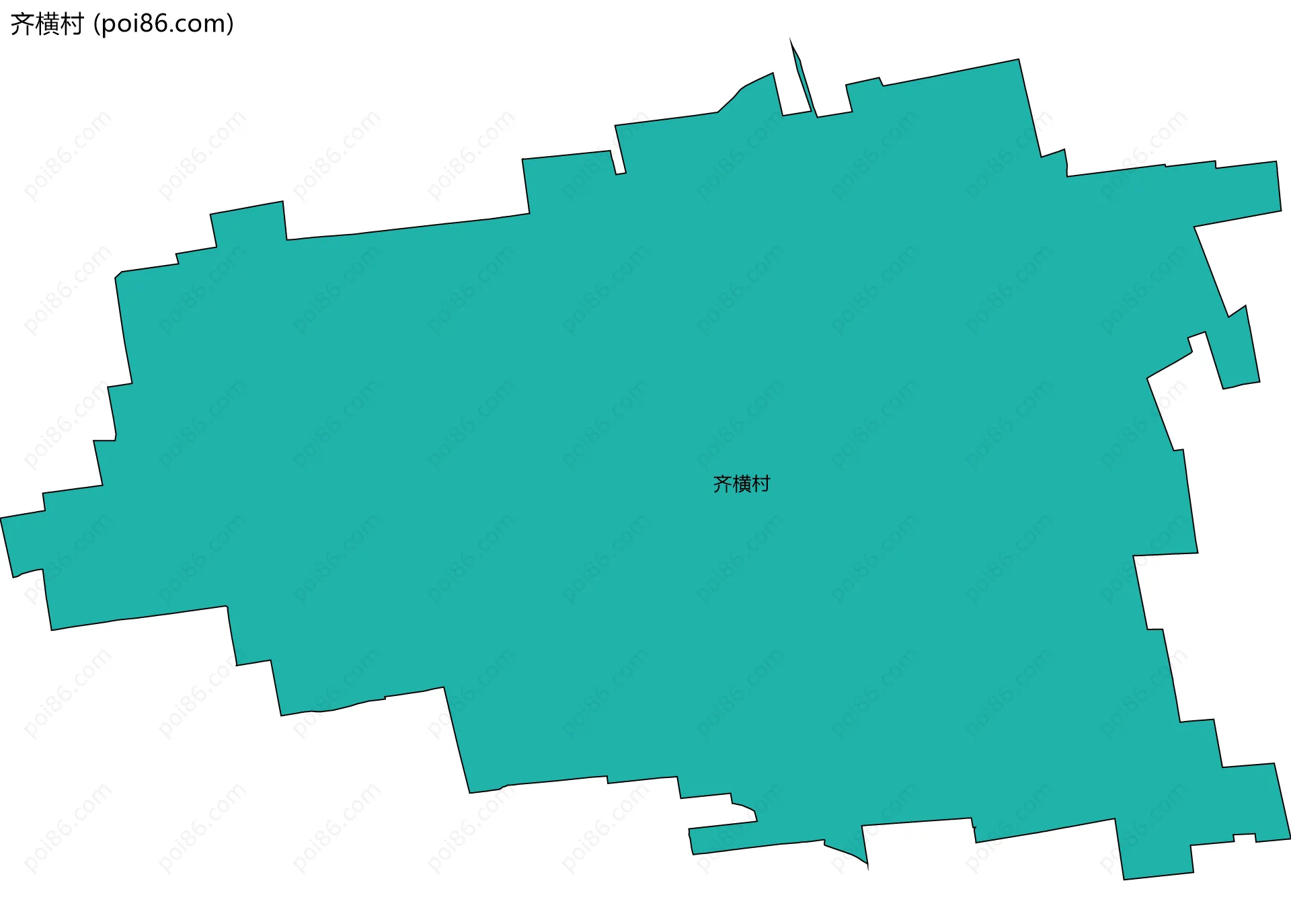 齐横村边界地图