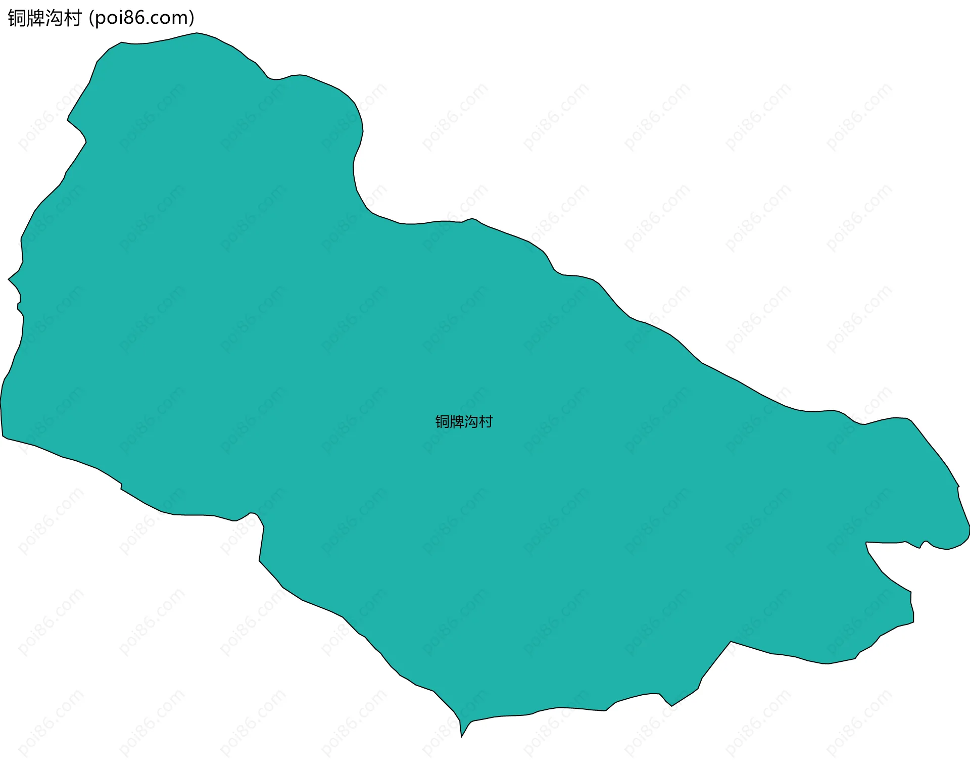铜牌沟村边界地图