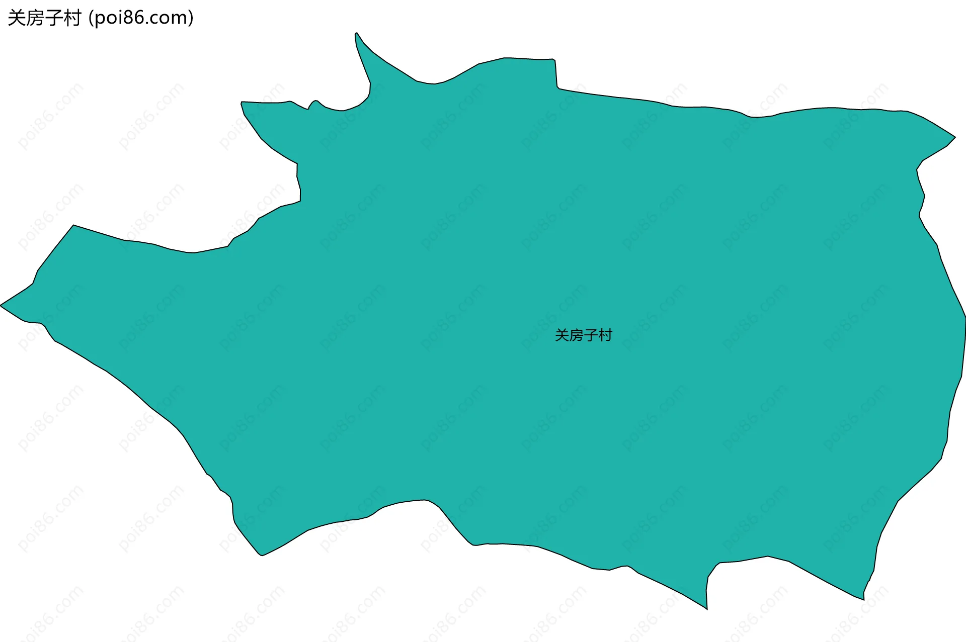 关房子村边界地图