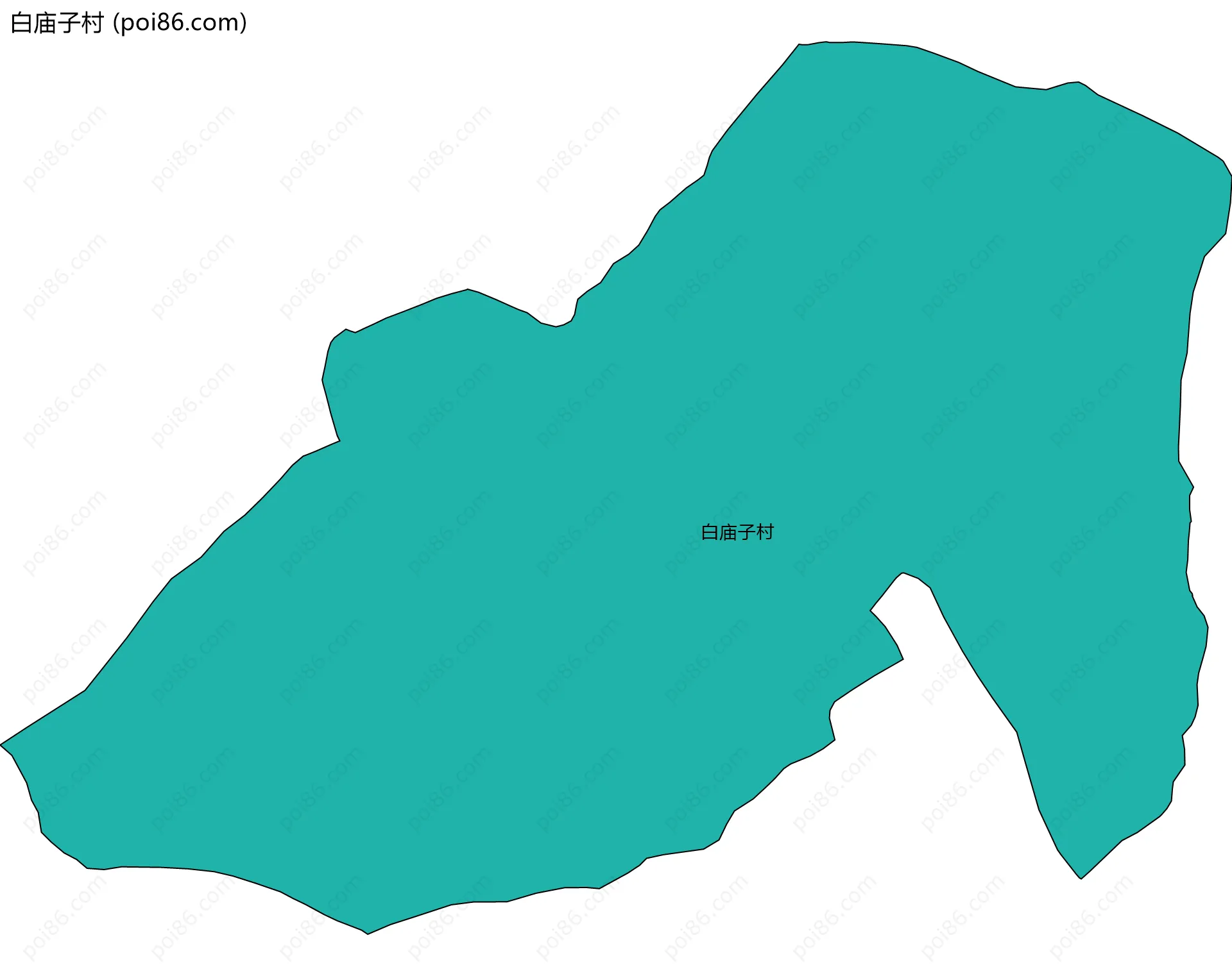 白庙子村边界地图