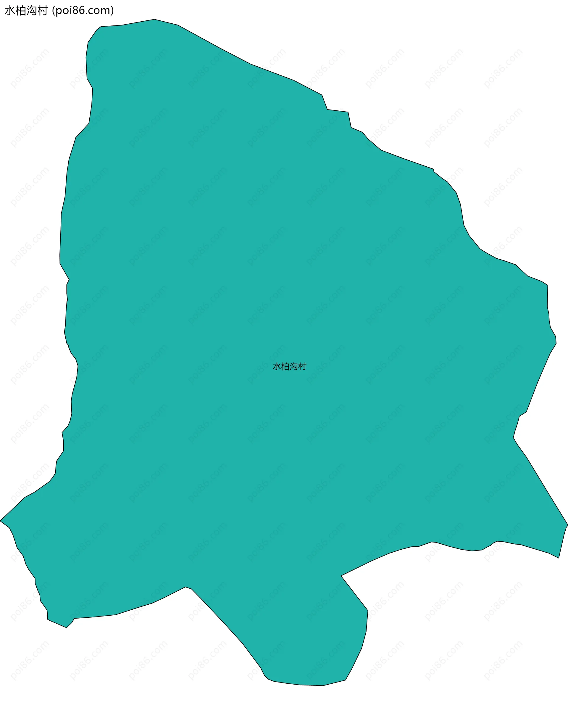 水柏沟村边界地图