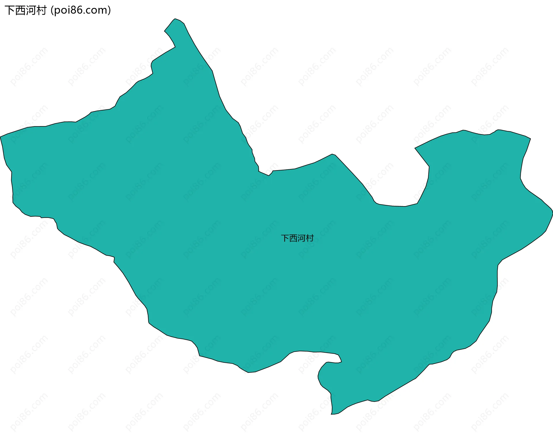 下西河村边界地图