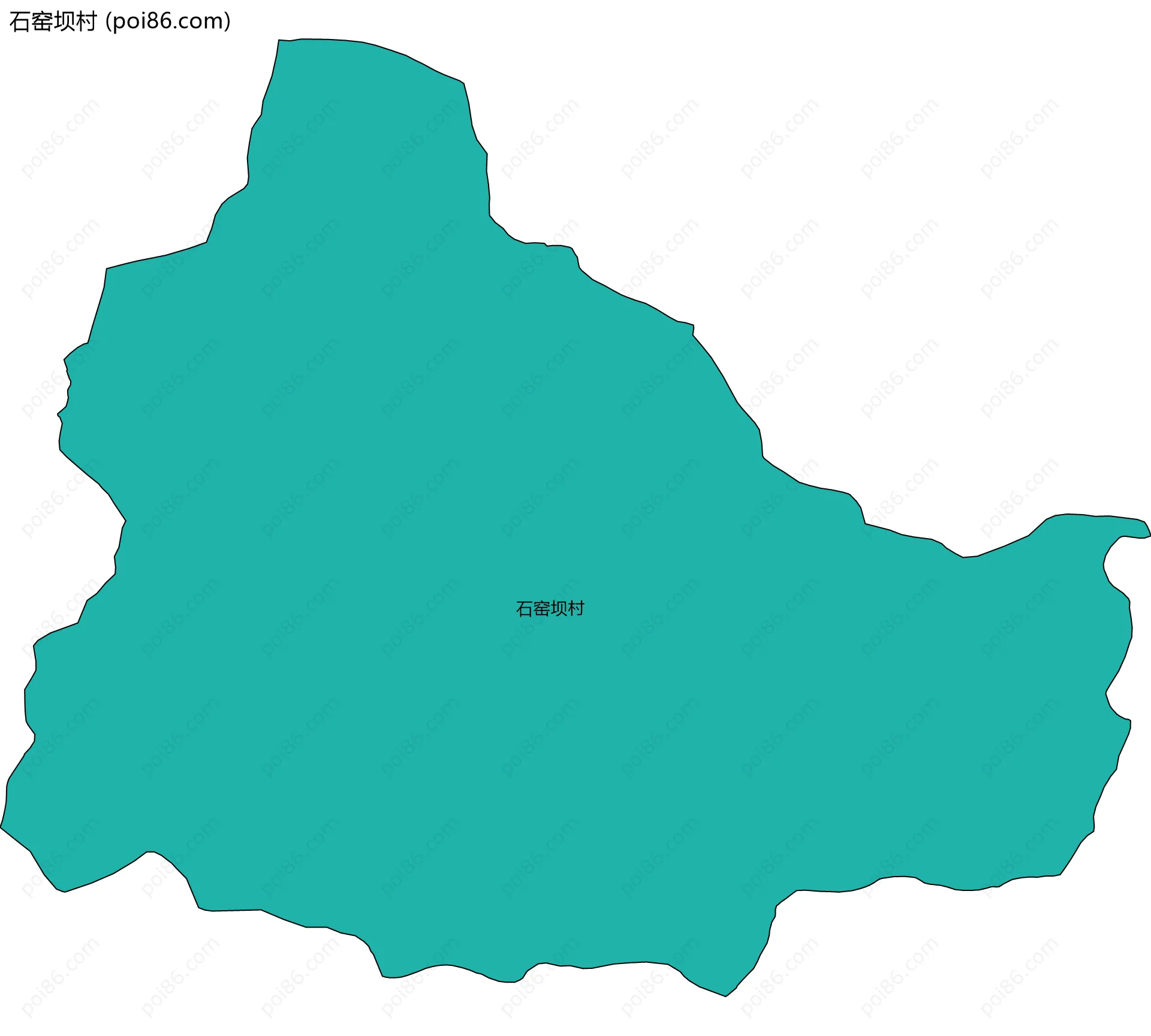 石窑坝村边界地图