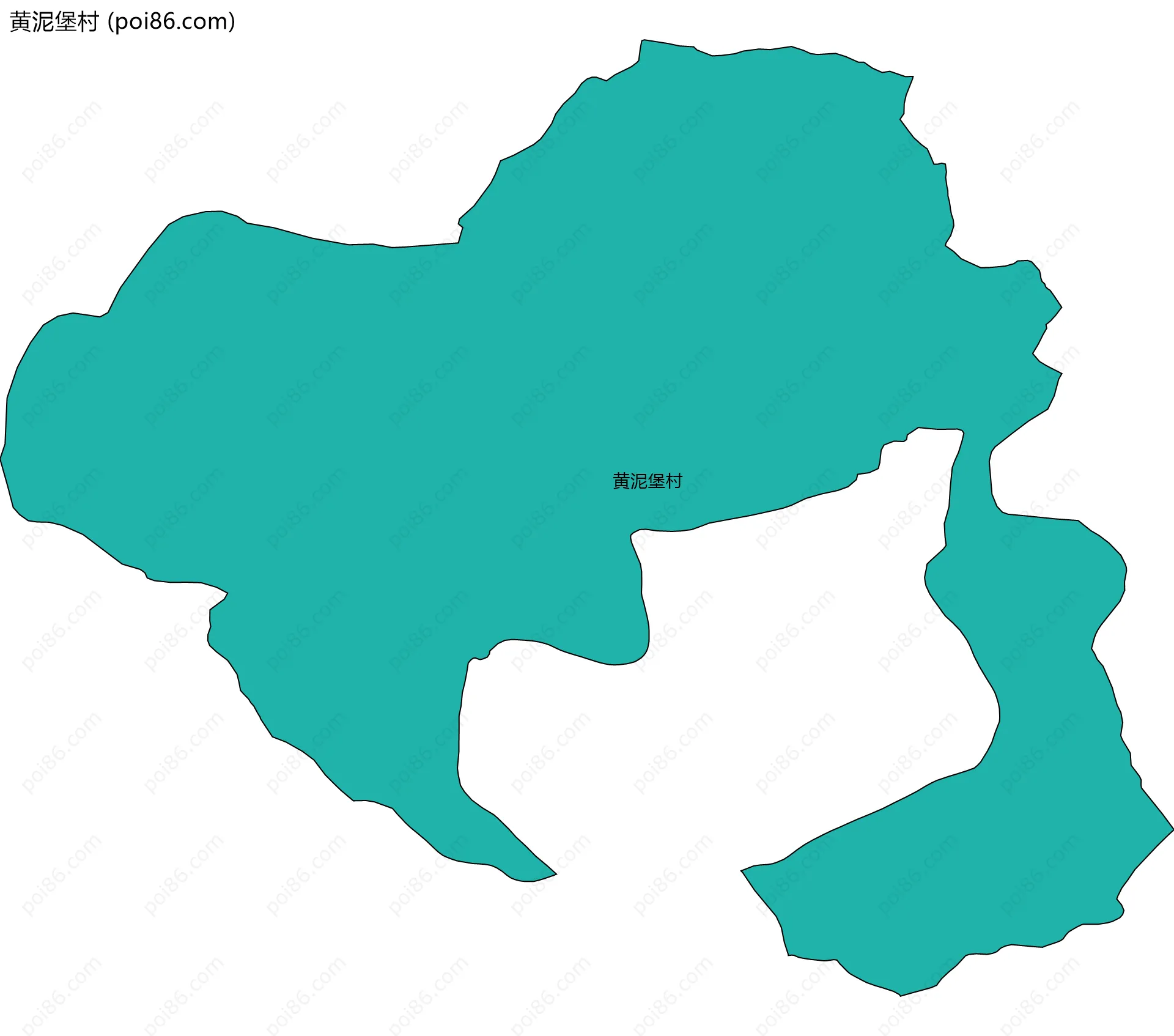 黄泥堡村边界地图