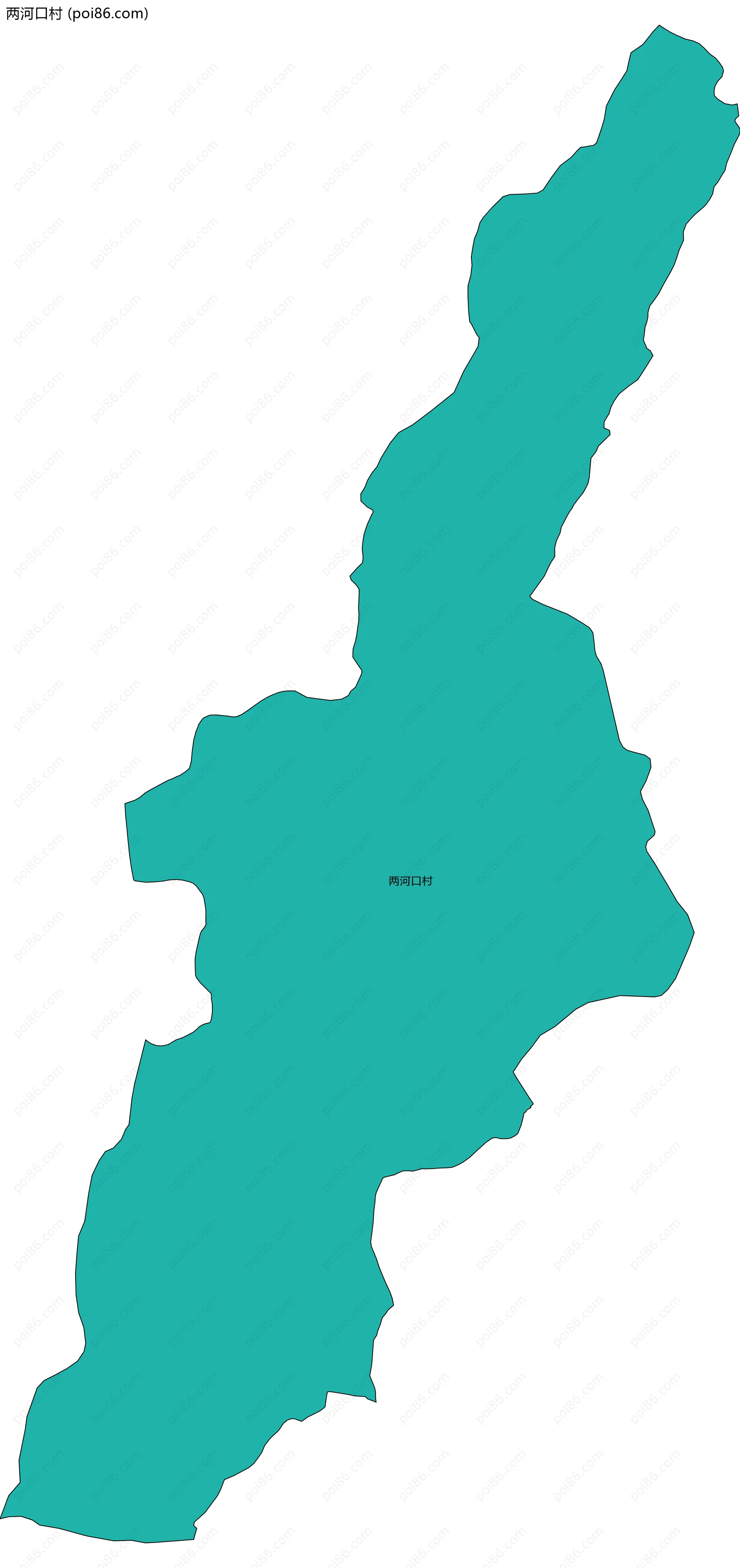 两河口村边界地图