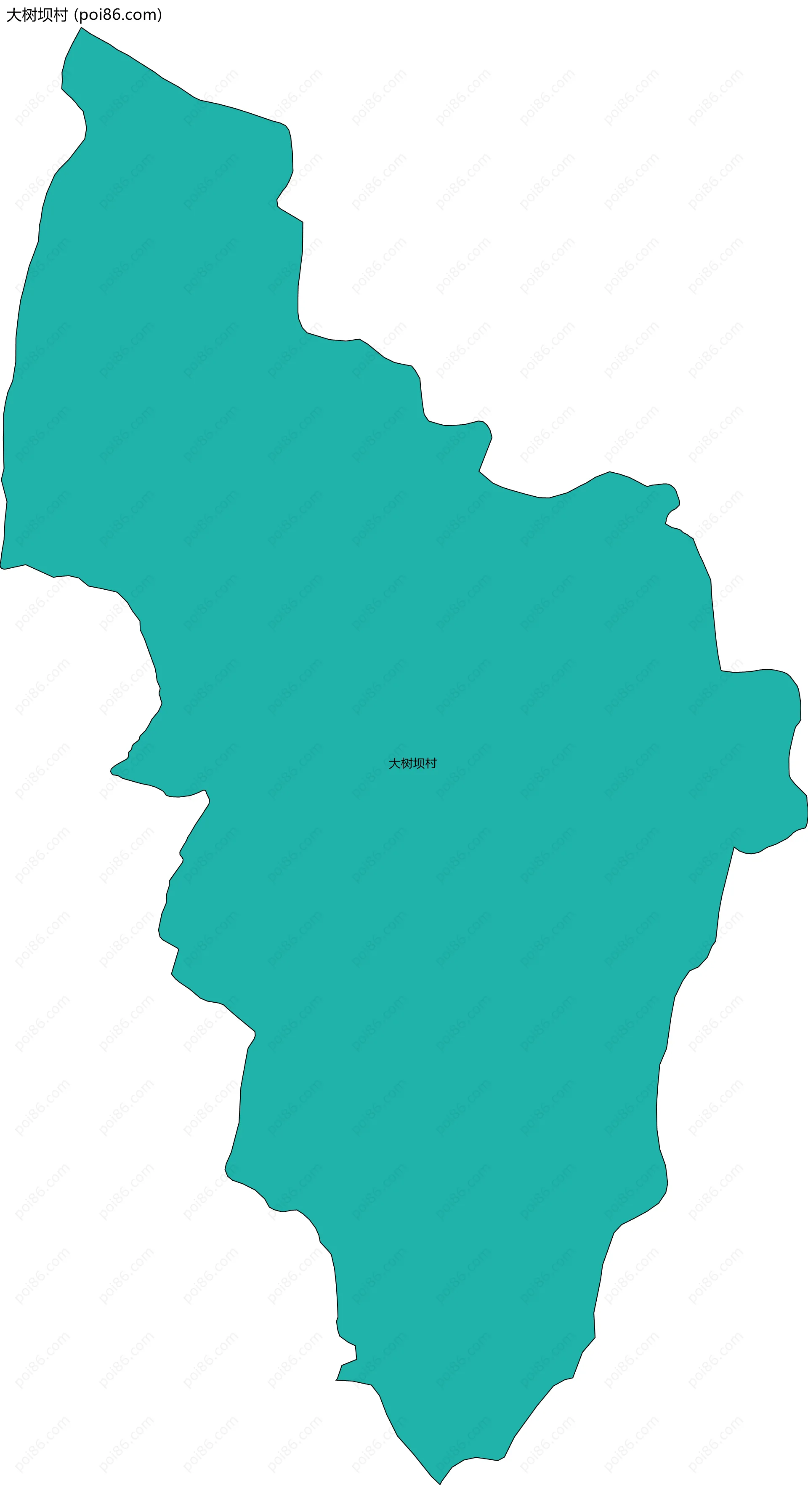 大树坝村边界地图