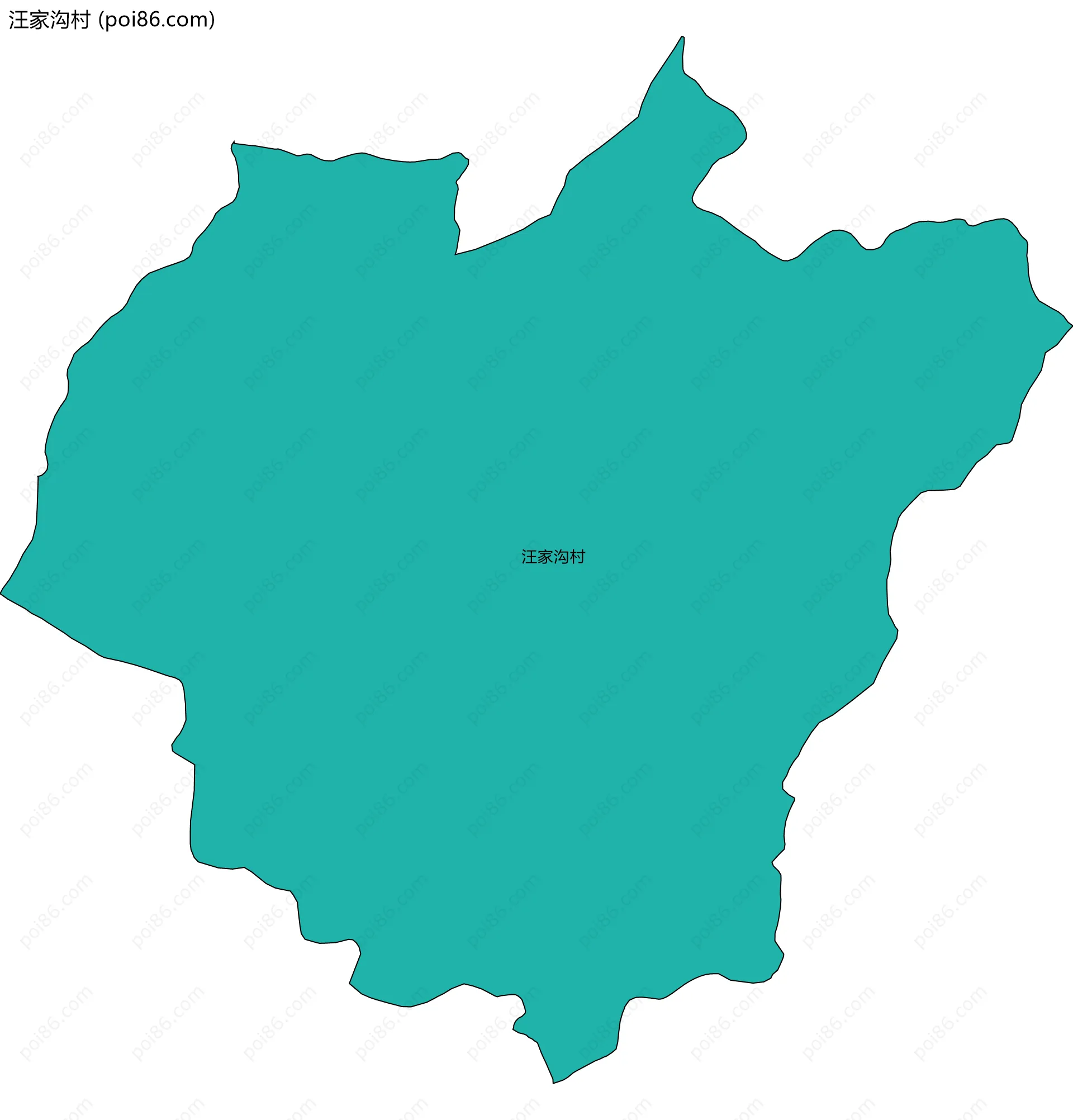 汪家沟村边界地图