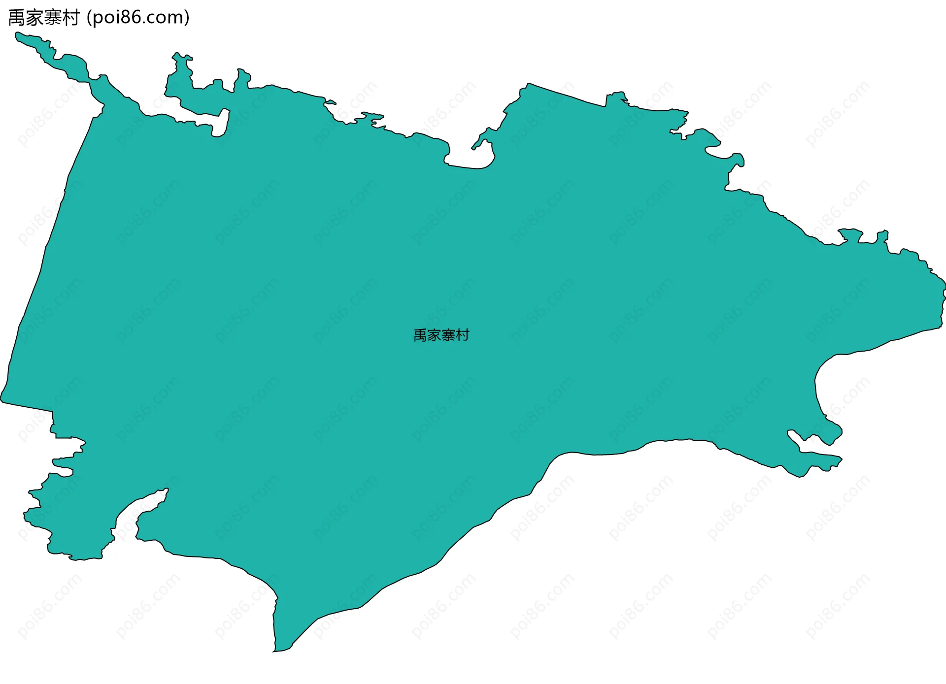 禹家寨村边界地图