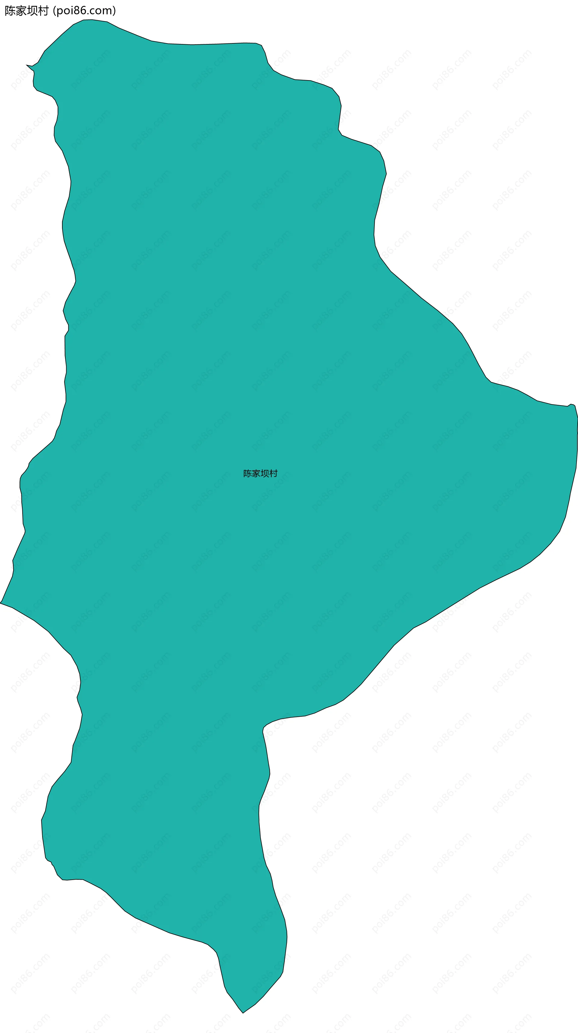 陈家坝村边界地图