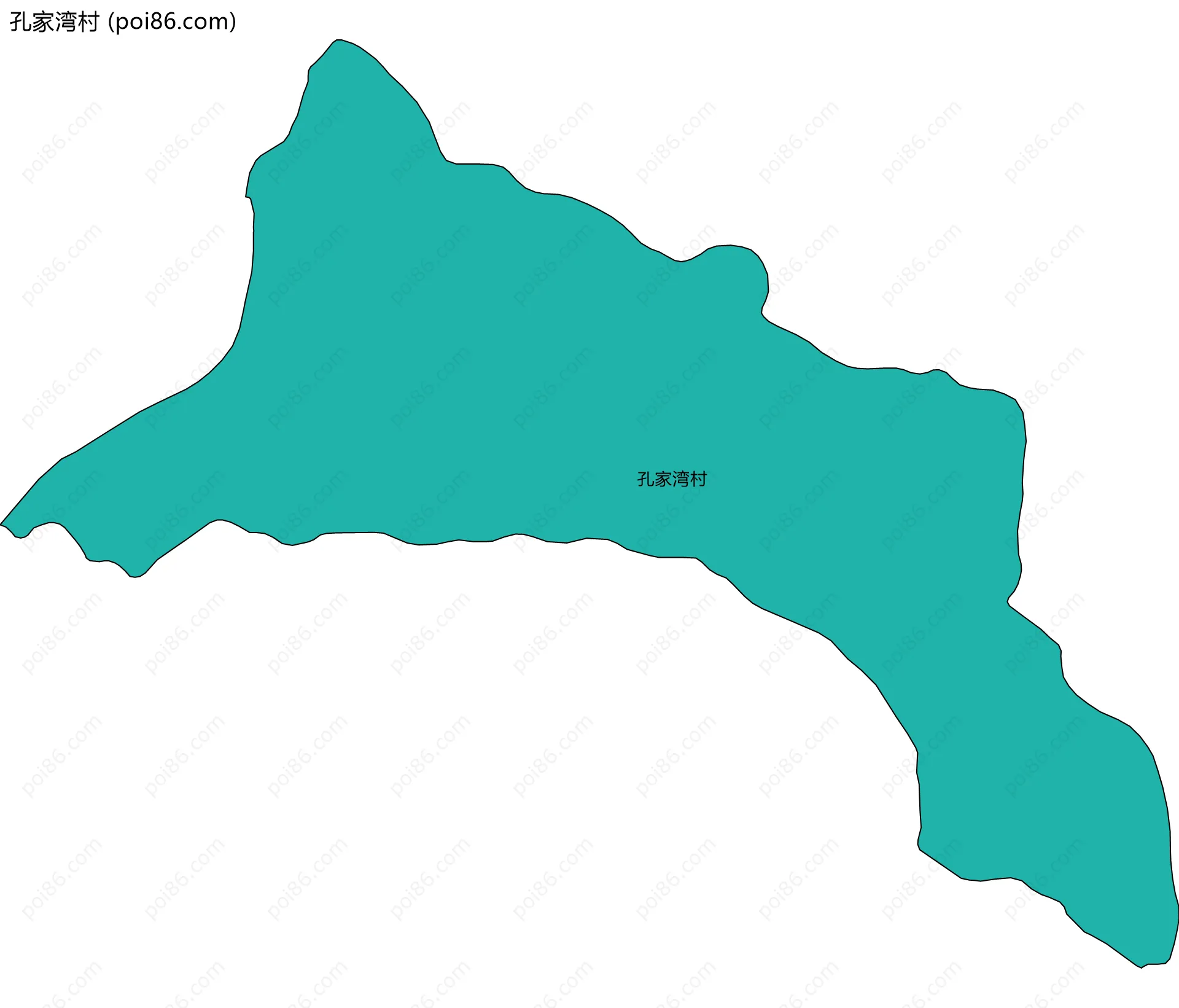 孔家湾村边界地图