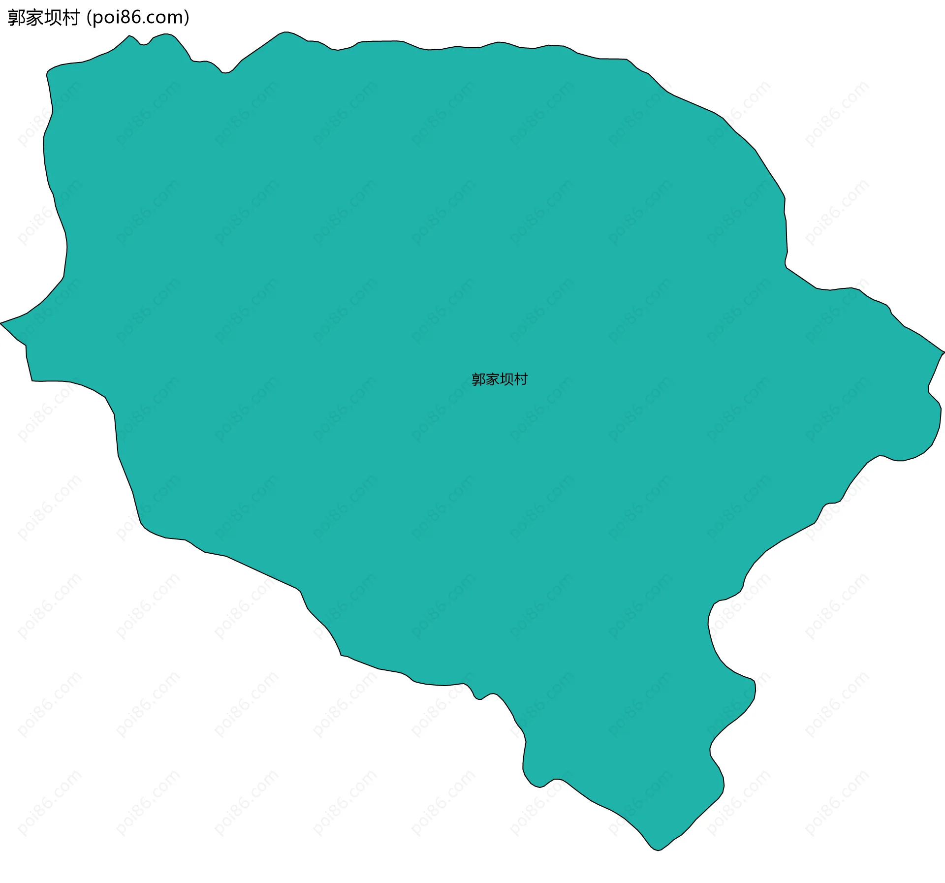 郭家坝村边界地图