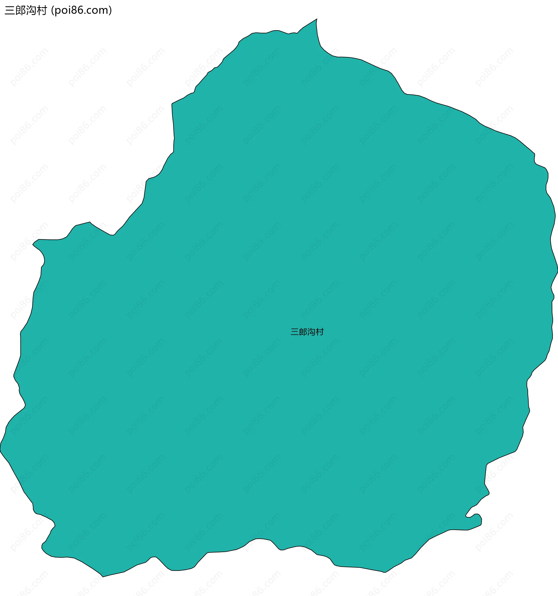 三郎沟村边界地图
