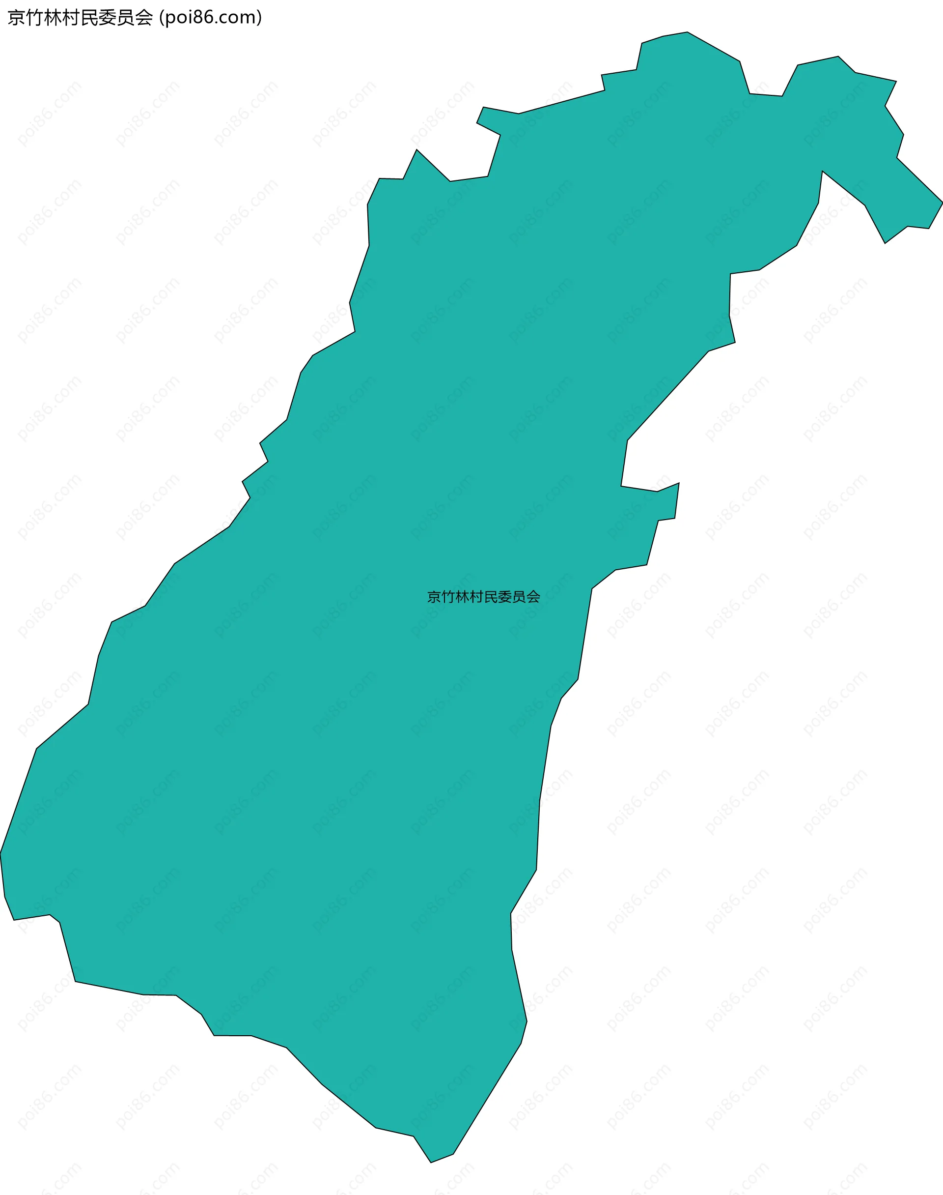 京竹林村民委员会边界地图