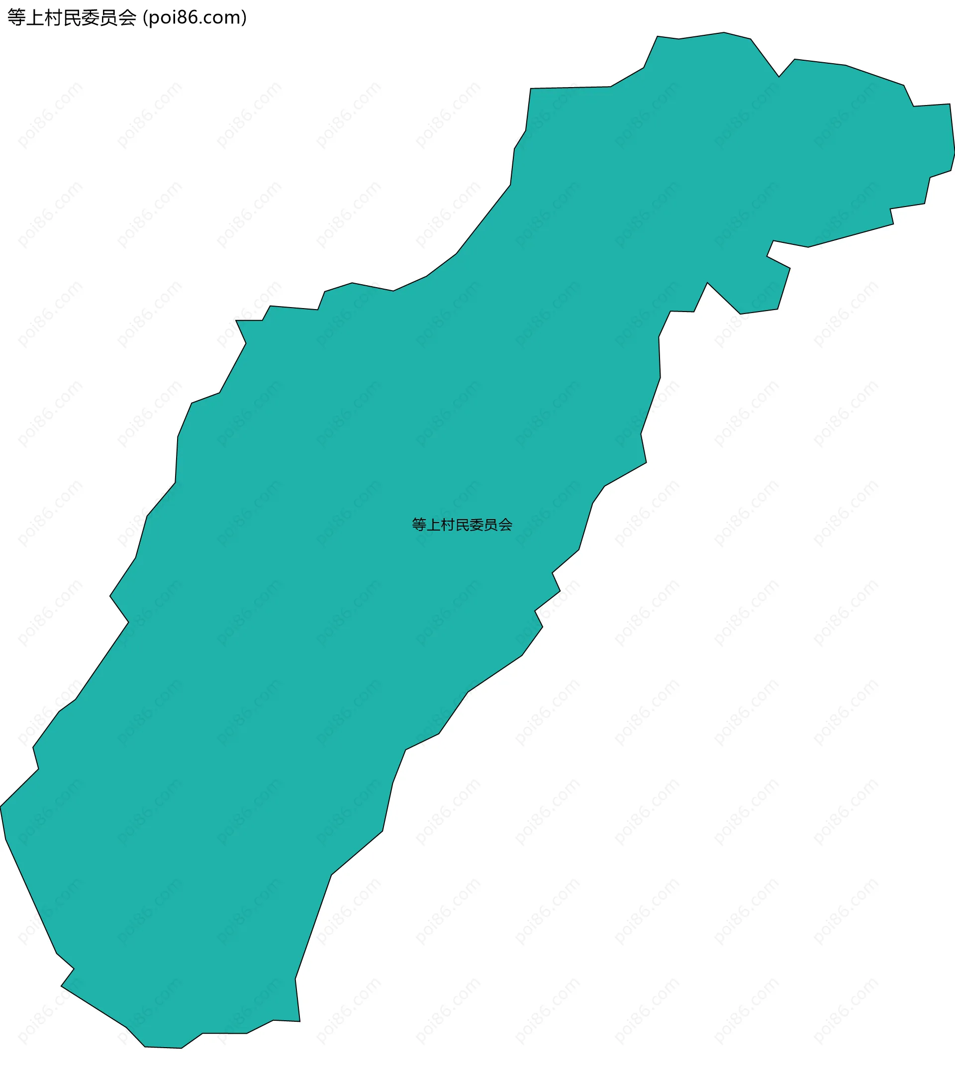 等上村民委员会边界地图