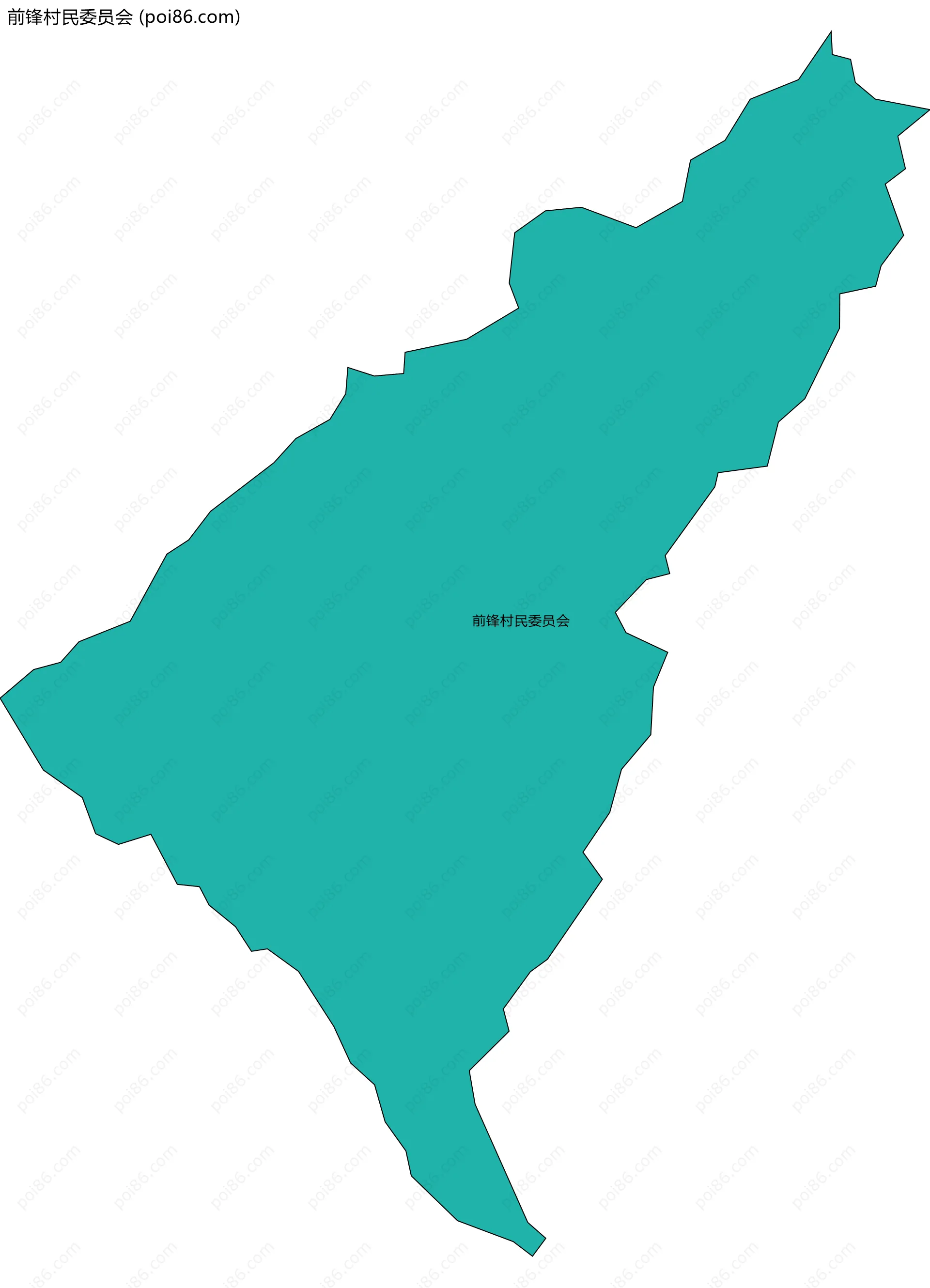 前锋村民委员会边界地图