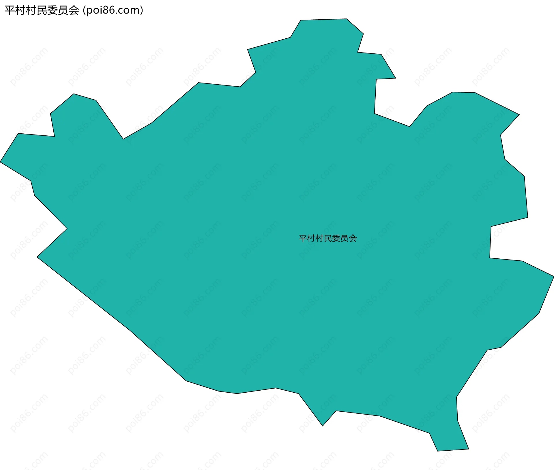 平村村民委员会边界地图