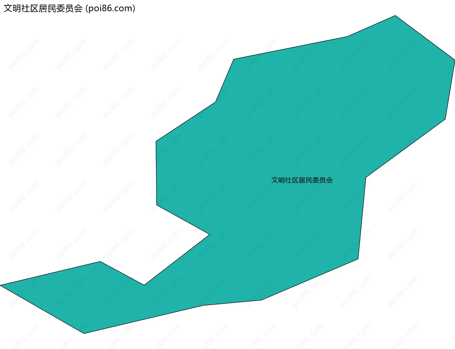 文明社区居民委员会边界地图