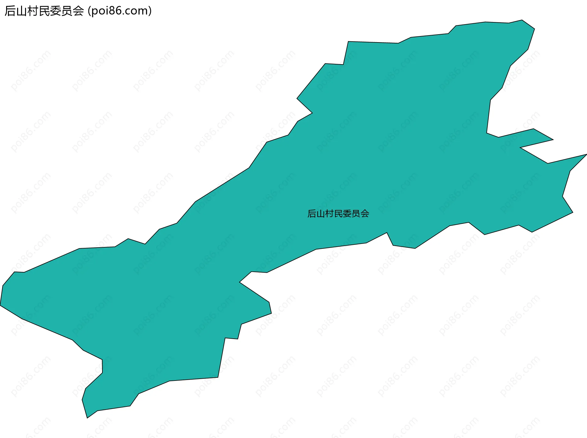 后山村民委员会边界地图