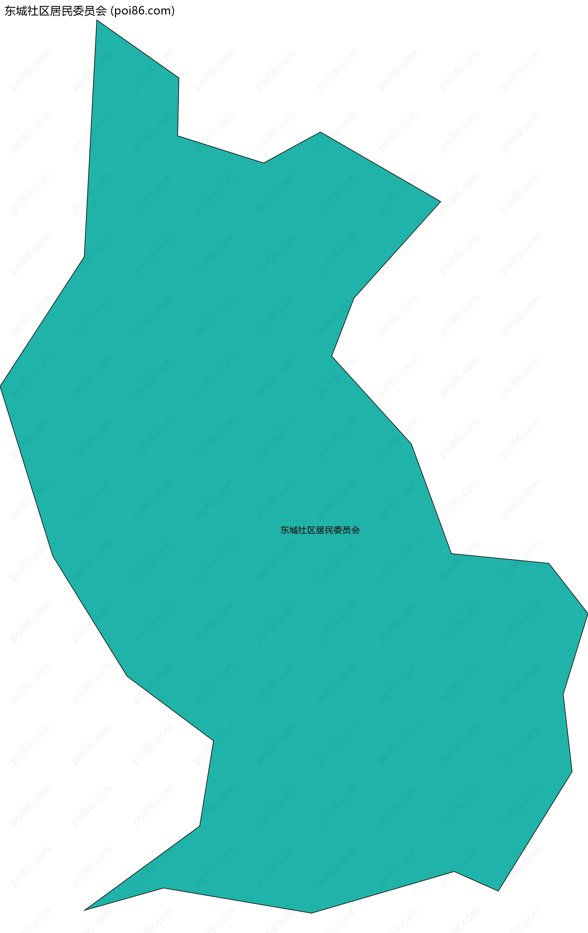 东城社区居民委员会边界地图