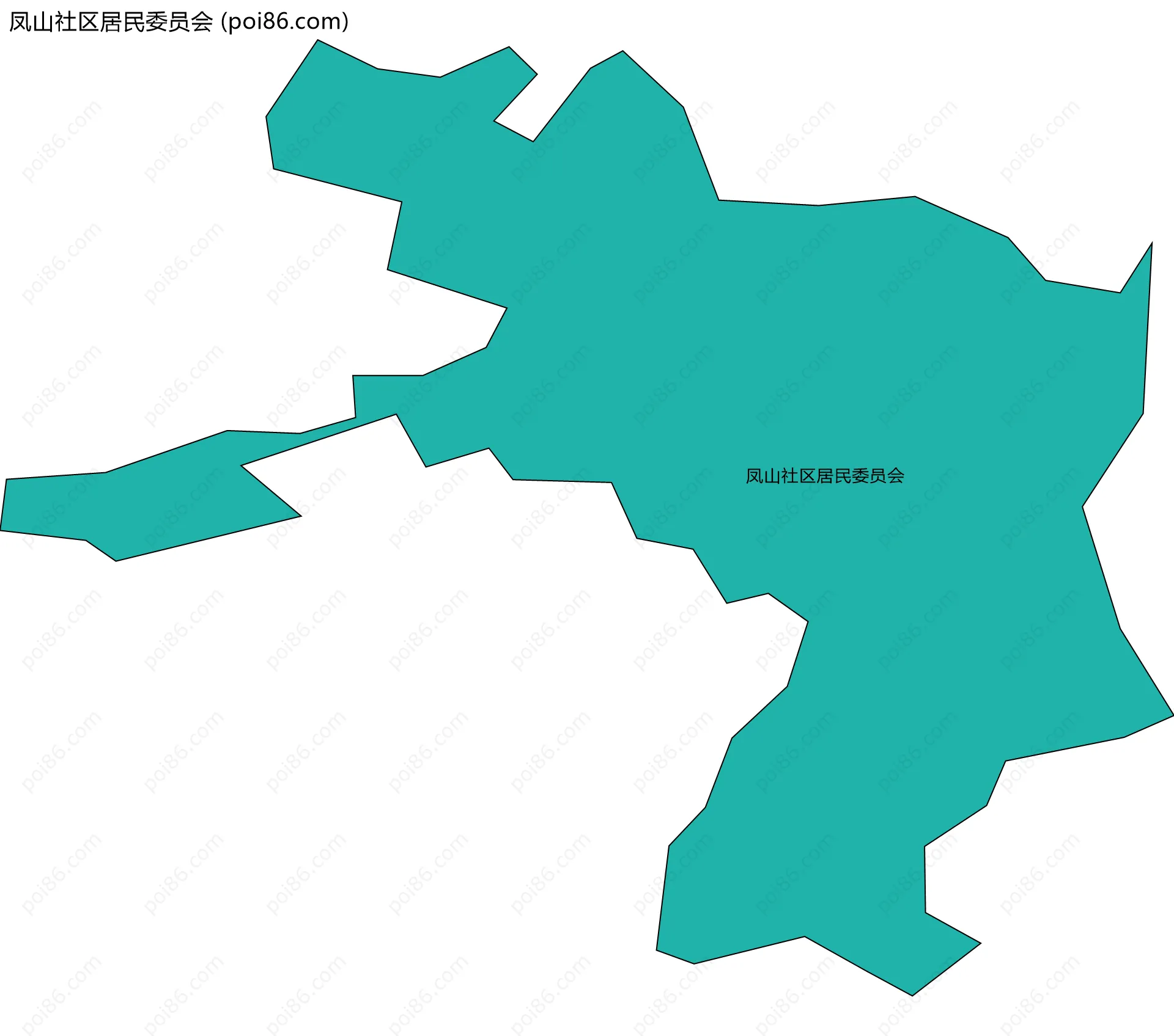 凤山社区居民委员会边界地图