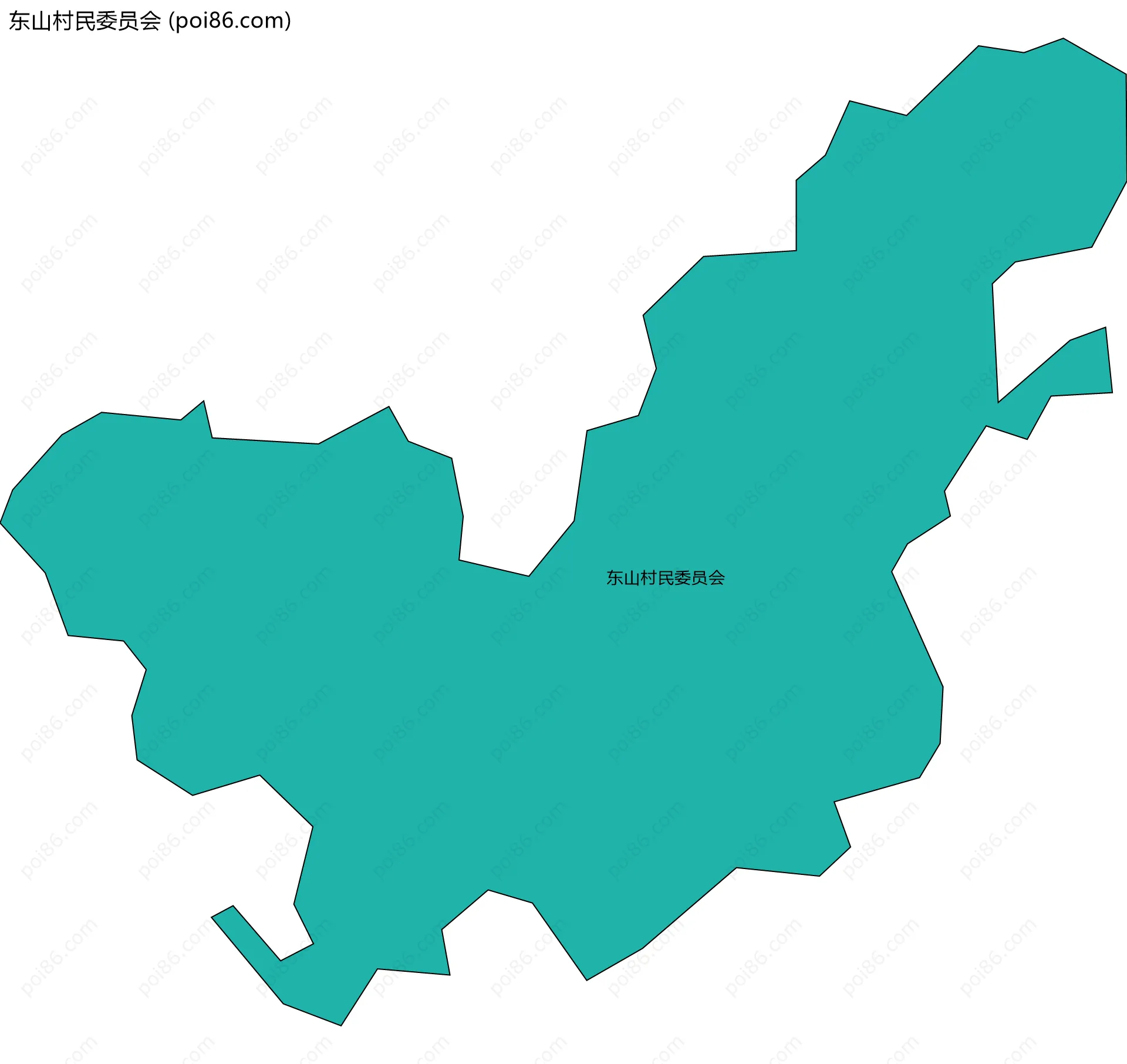 东山村民委员会边界地图