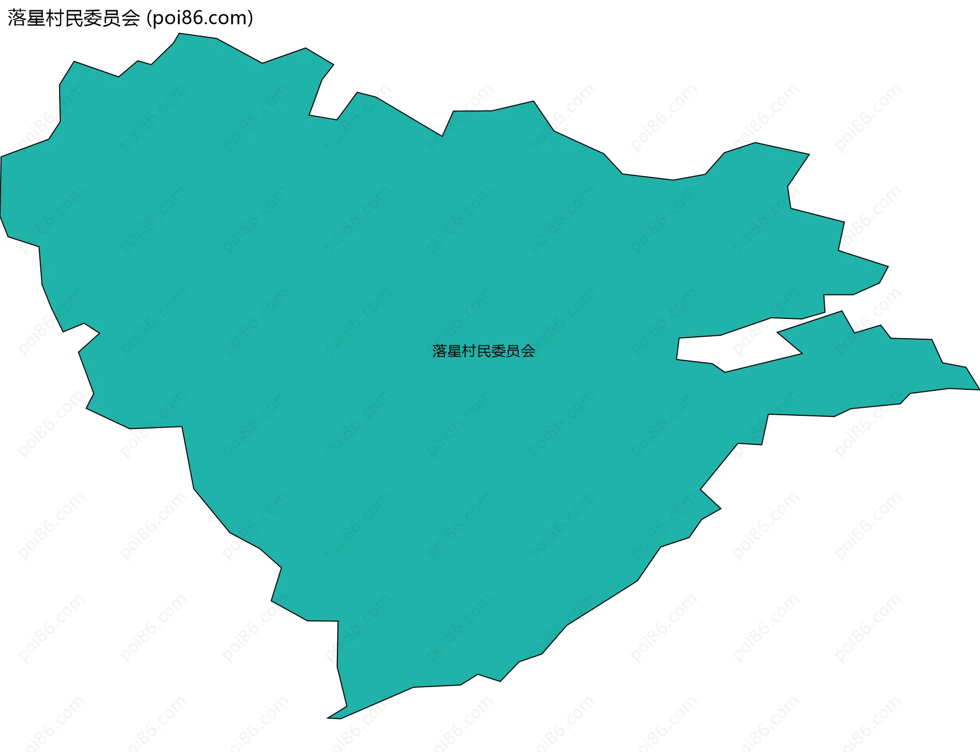 落星村民委员会边界地图