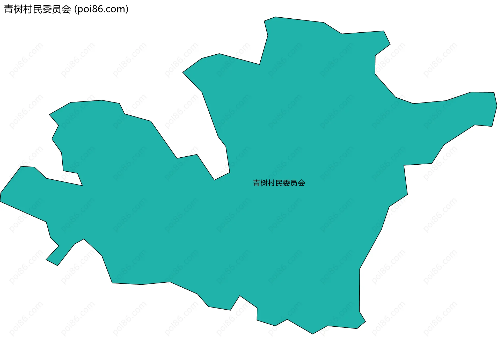 青树村民委员会边界地图