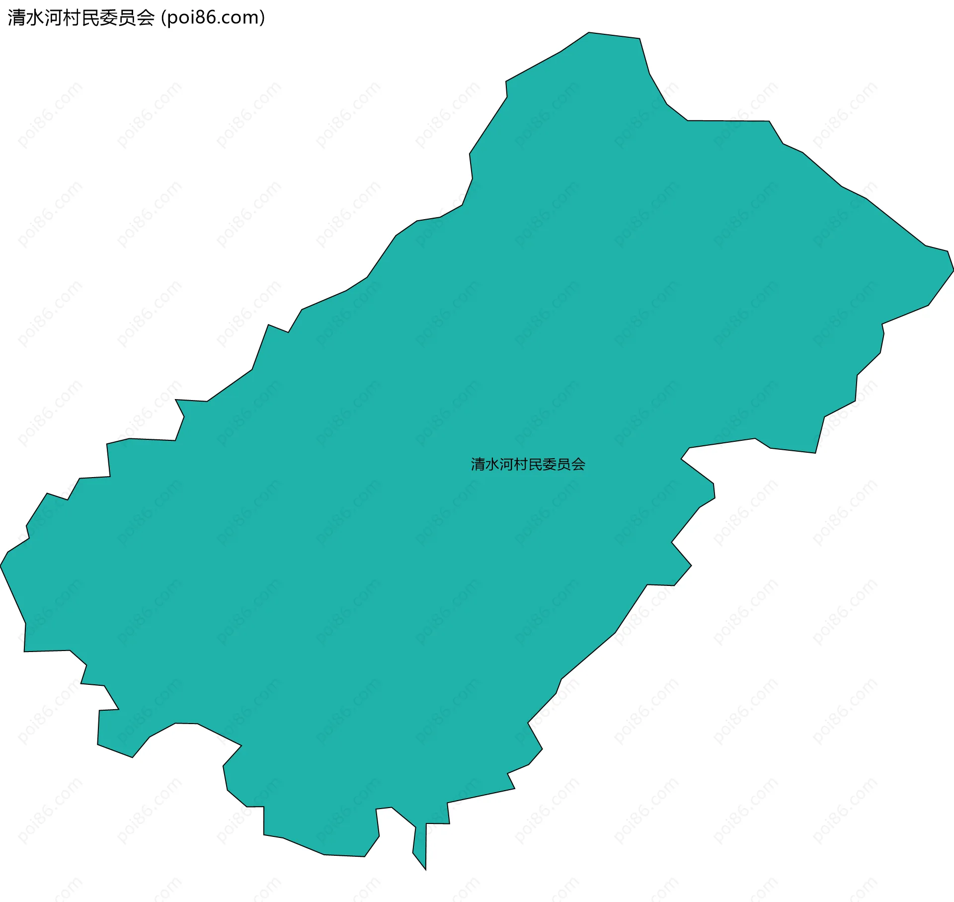 清水河村民委员会边界地图