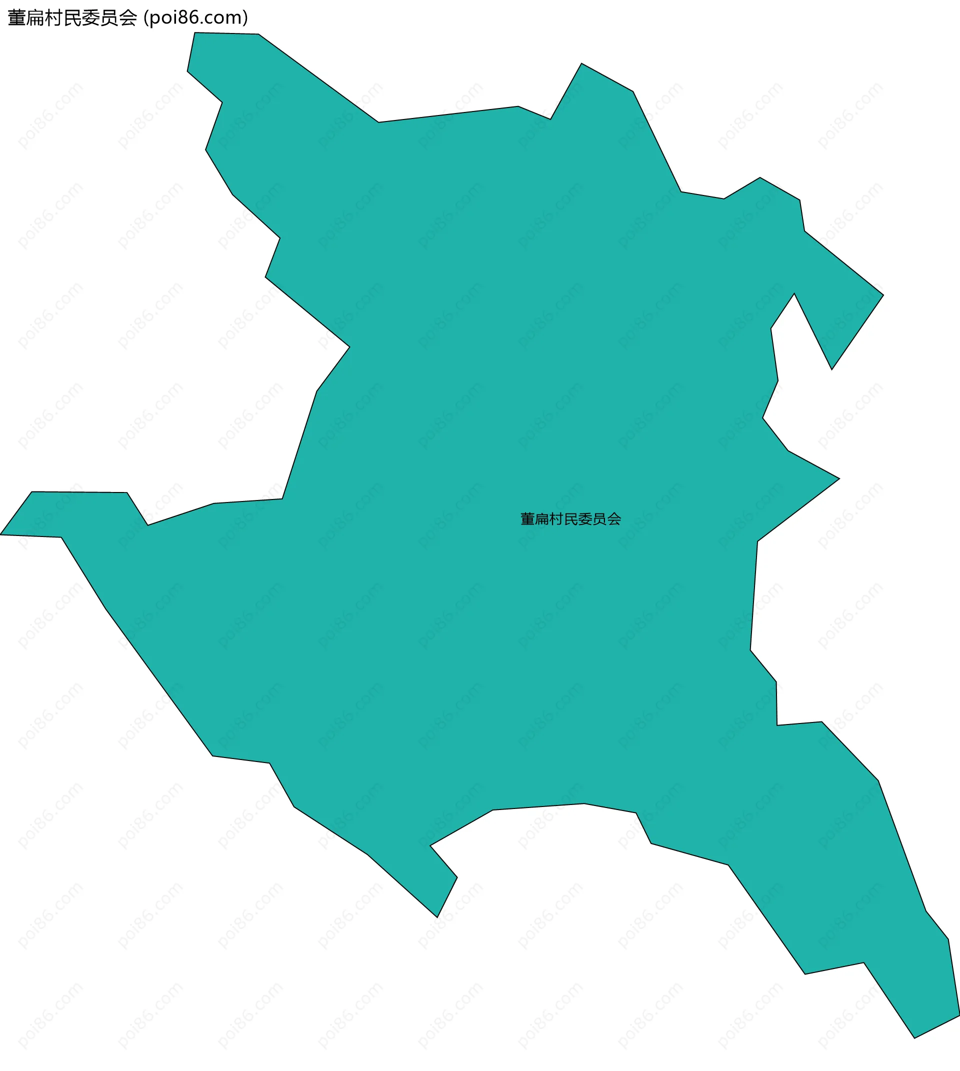 董扁村民委员会边界地图