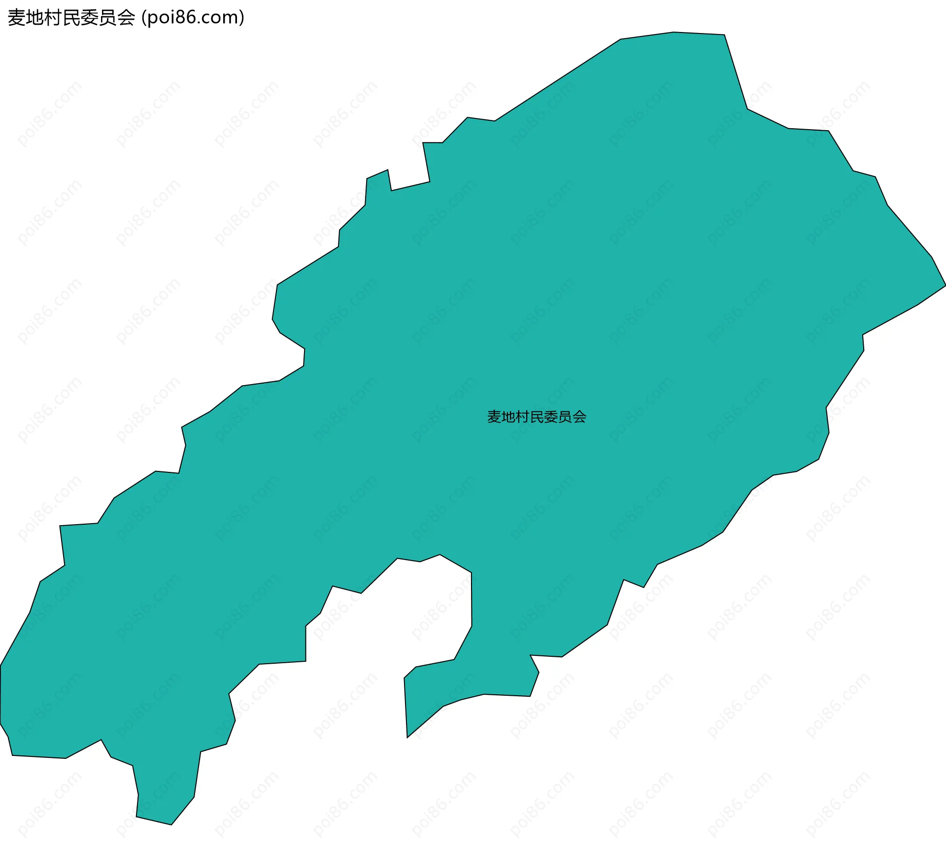 麦地村民委员会边界地图