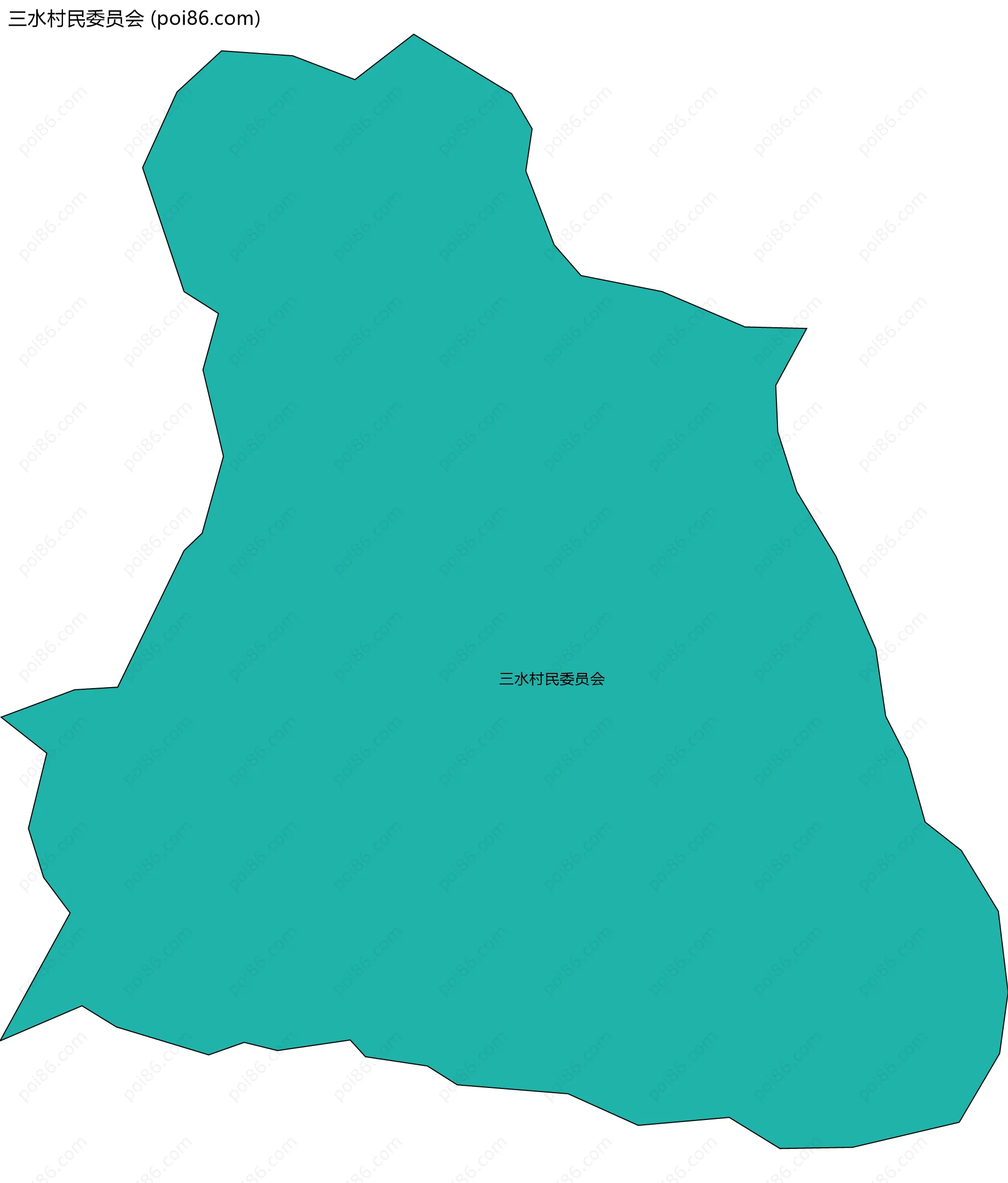三水村民委员会边界地图