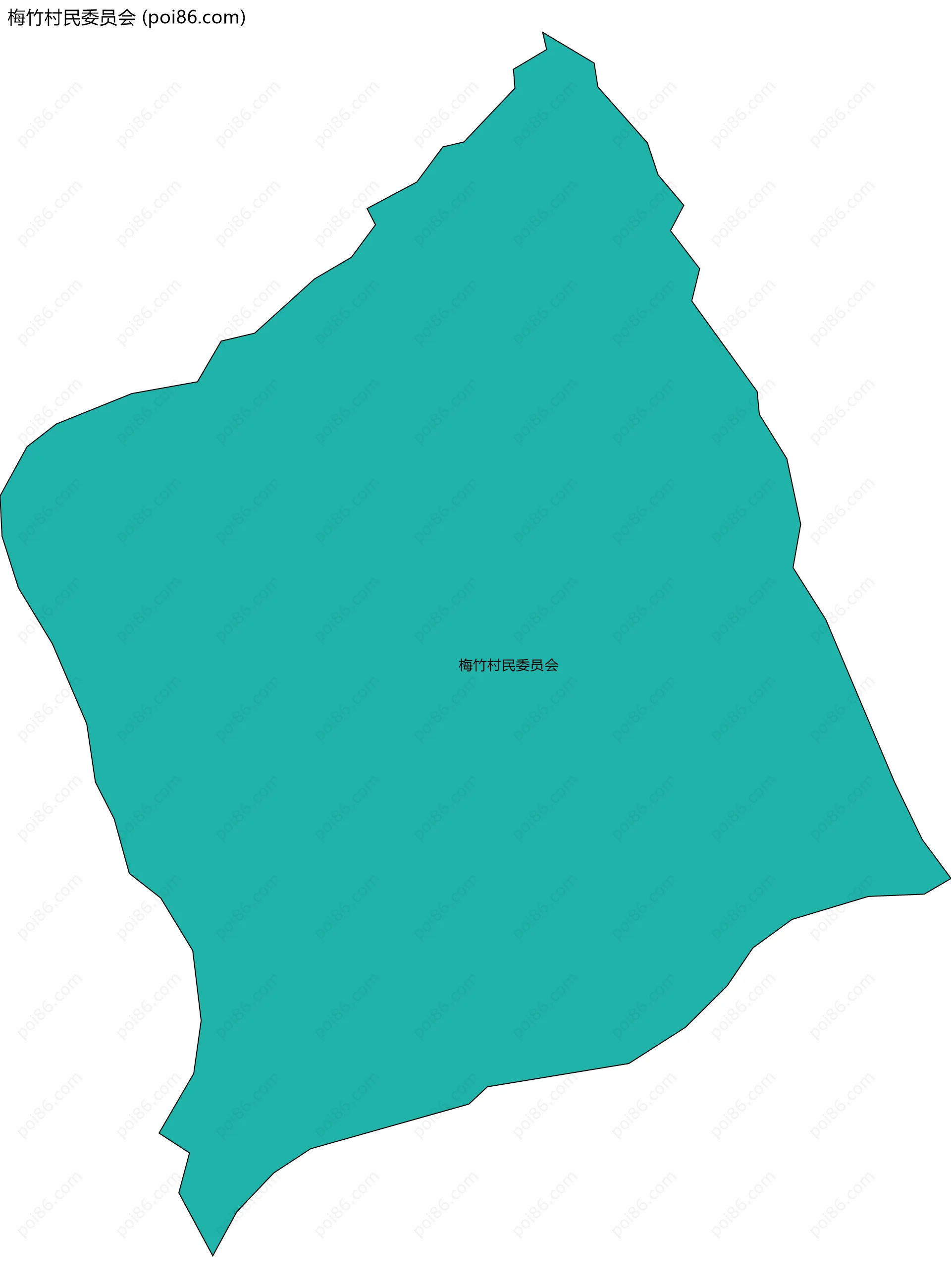 梅竹村民委员会边界地图