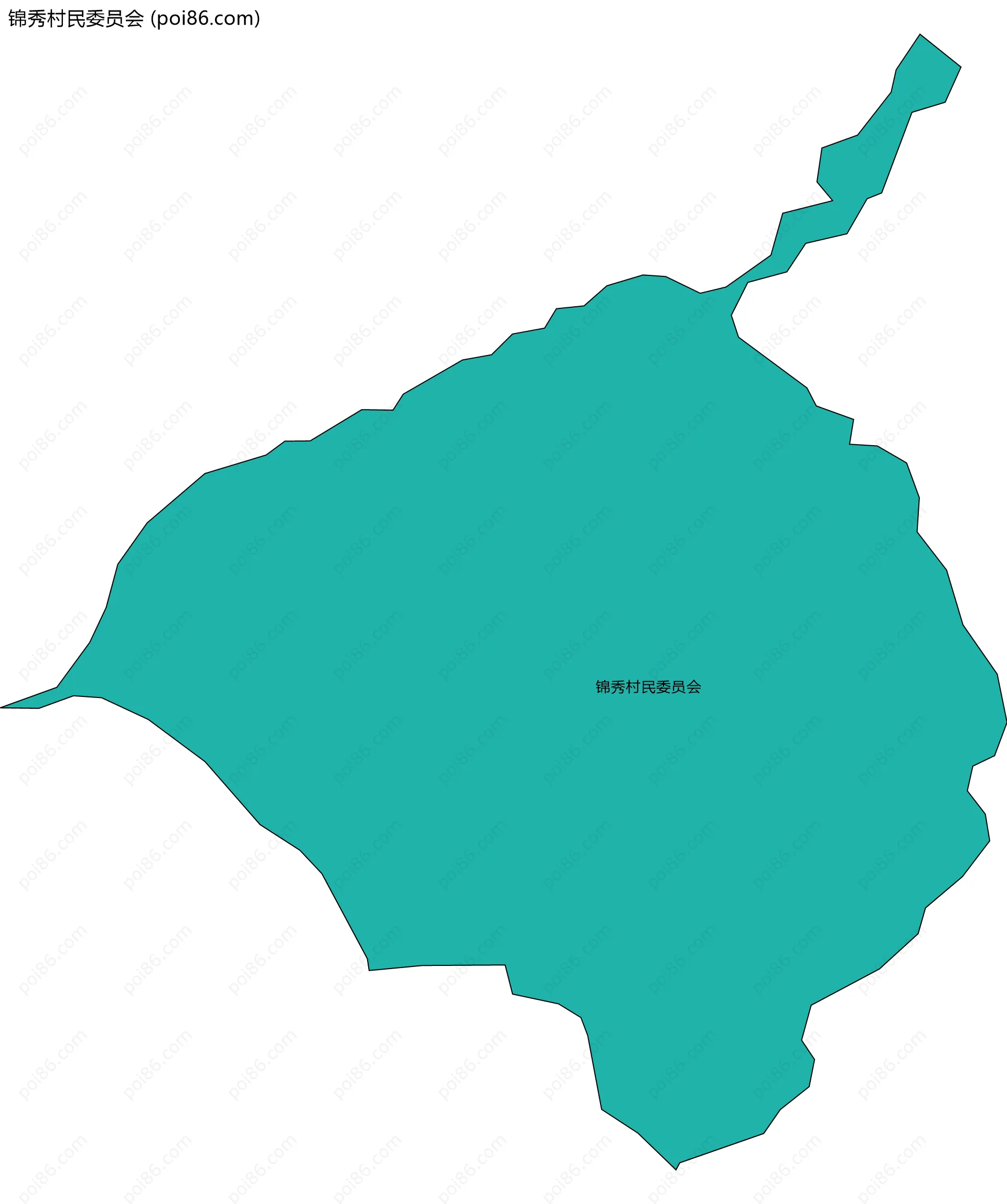 锦秀村民委员会边界地图