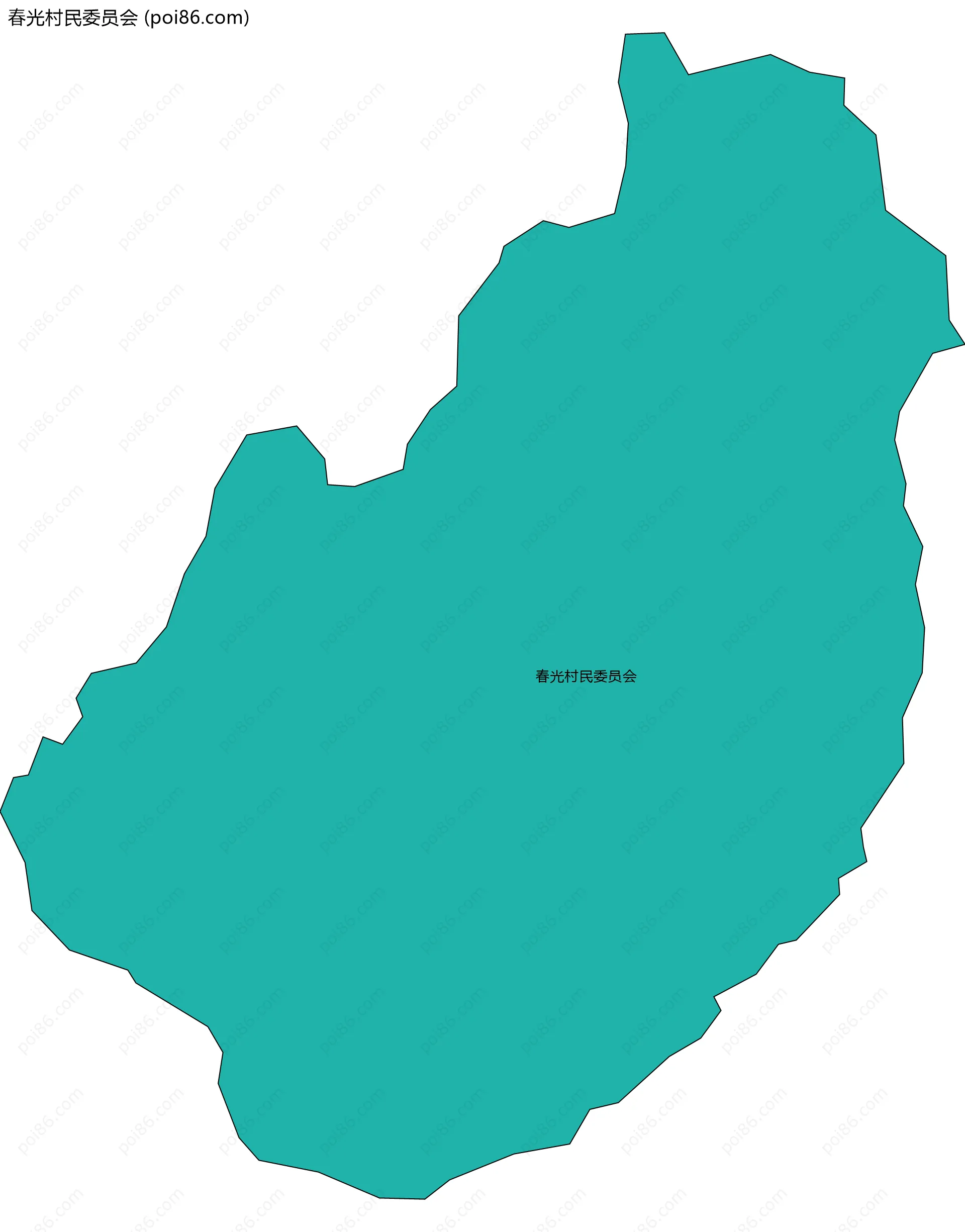 春光村民委员会边界地图