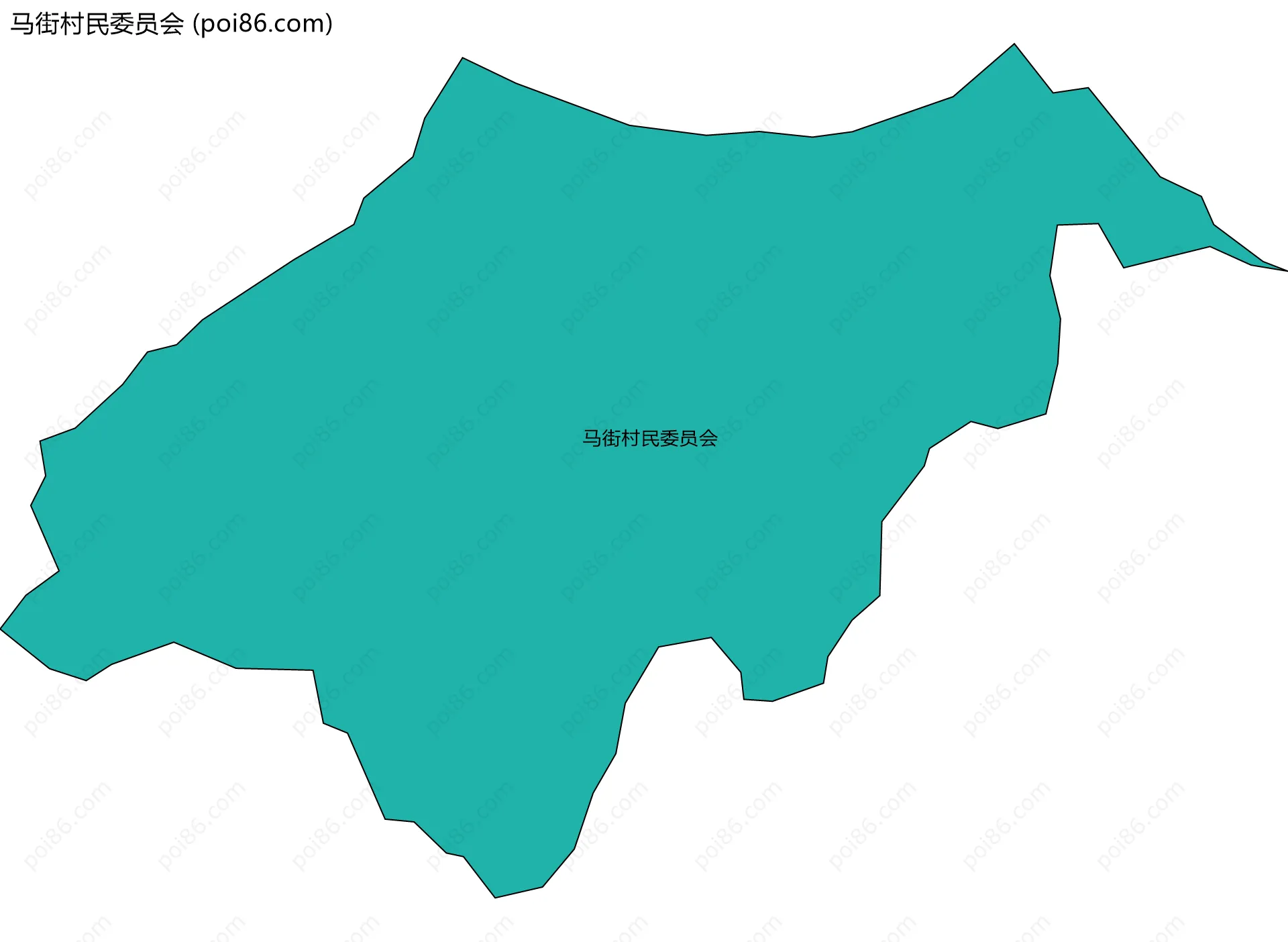 马街村民委员会边界地图