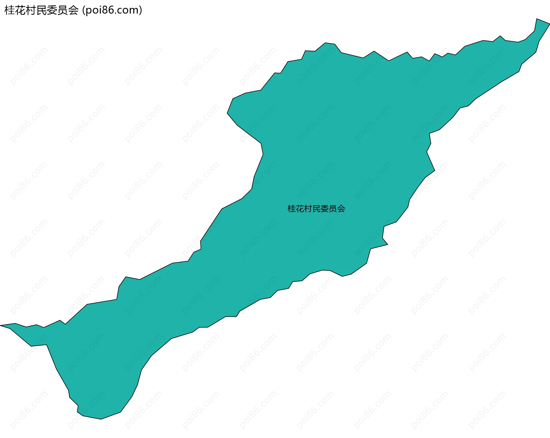 桂花村民委员会边界地图