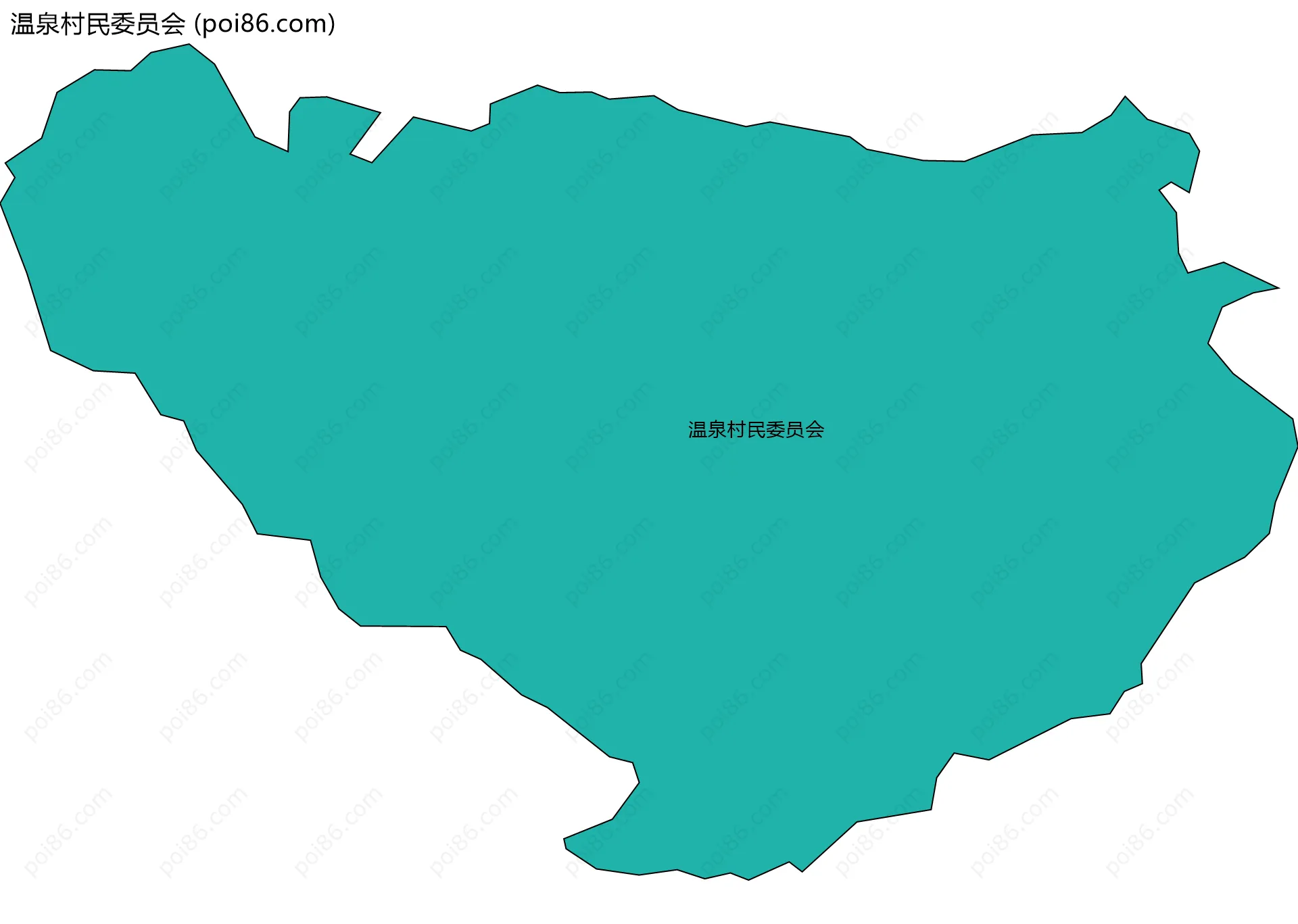 温泉村民委员会边界地图