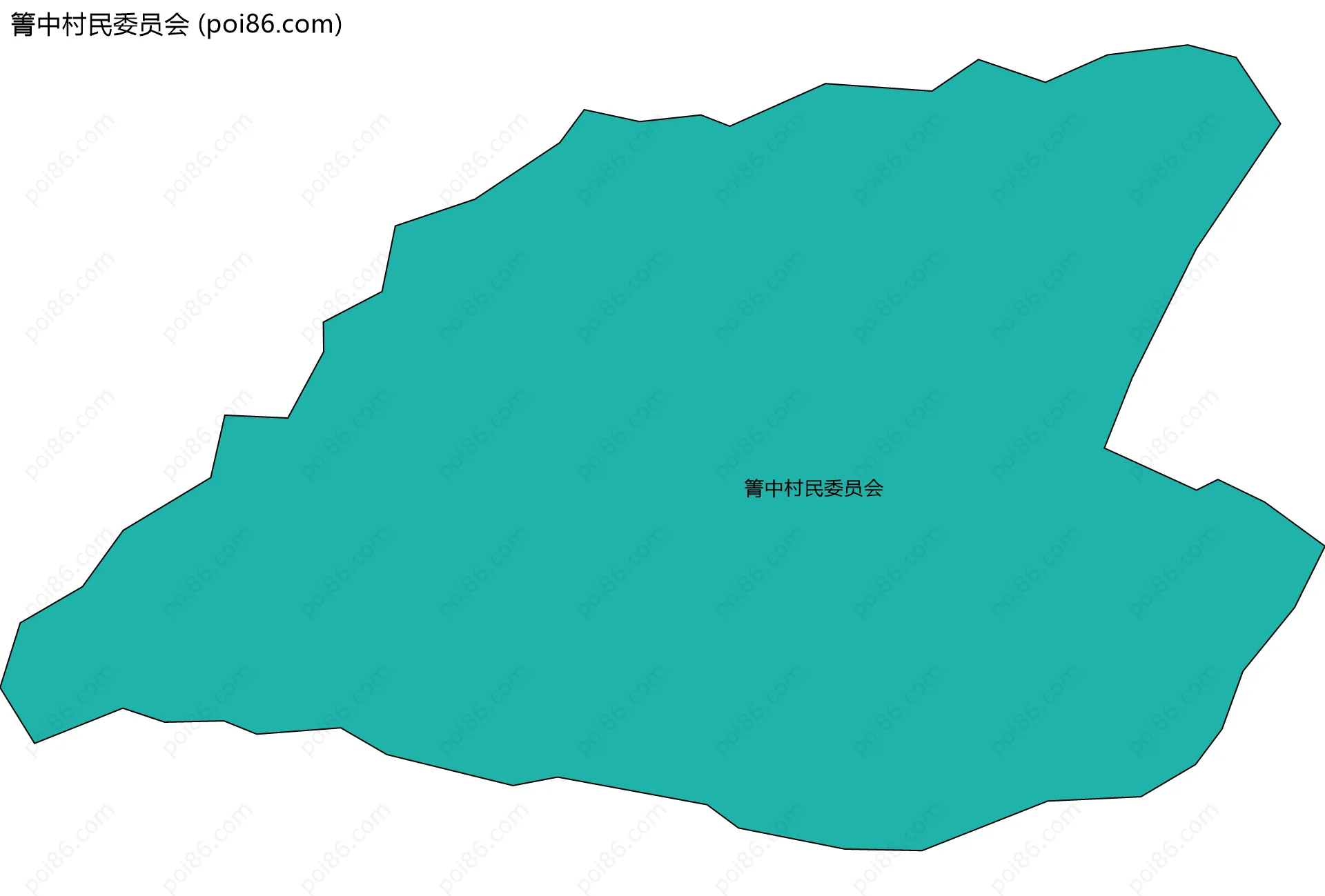 箐中村民委员会边界地图