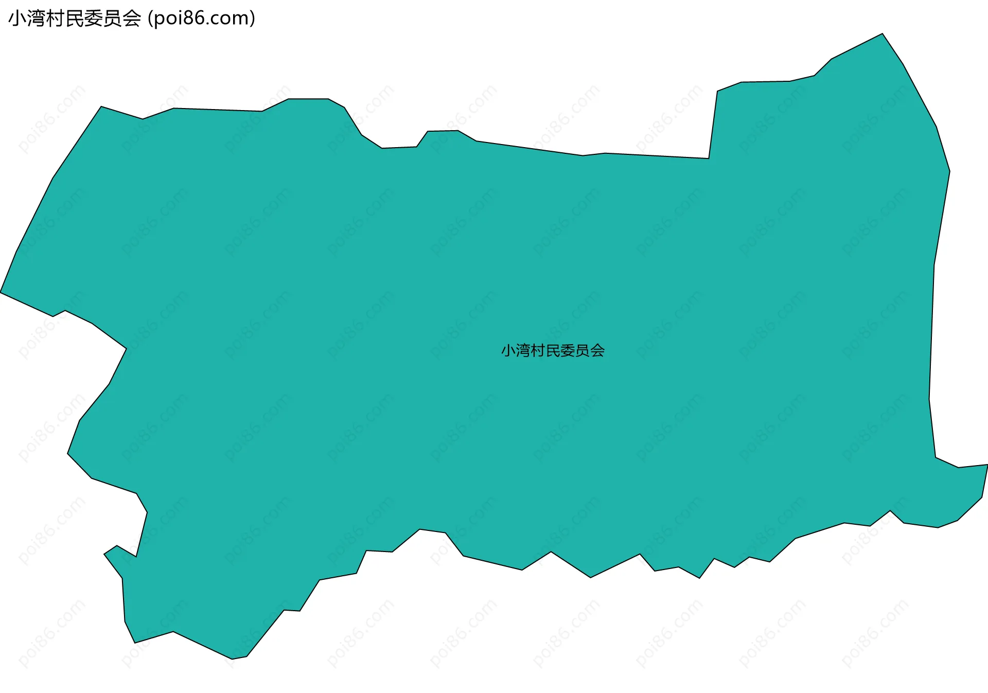 小湾村民委员会边界地图