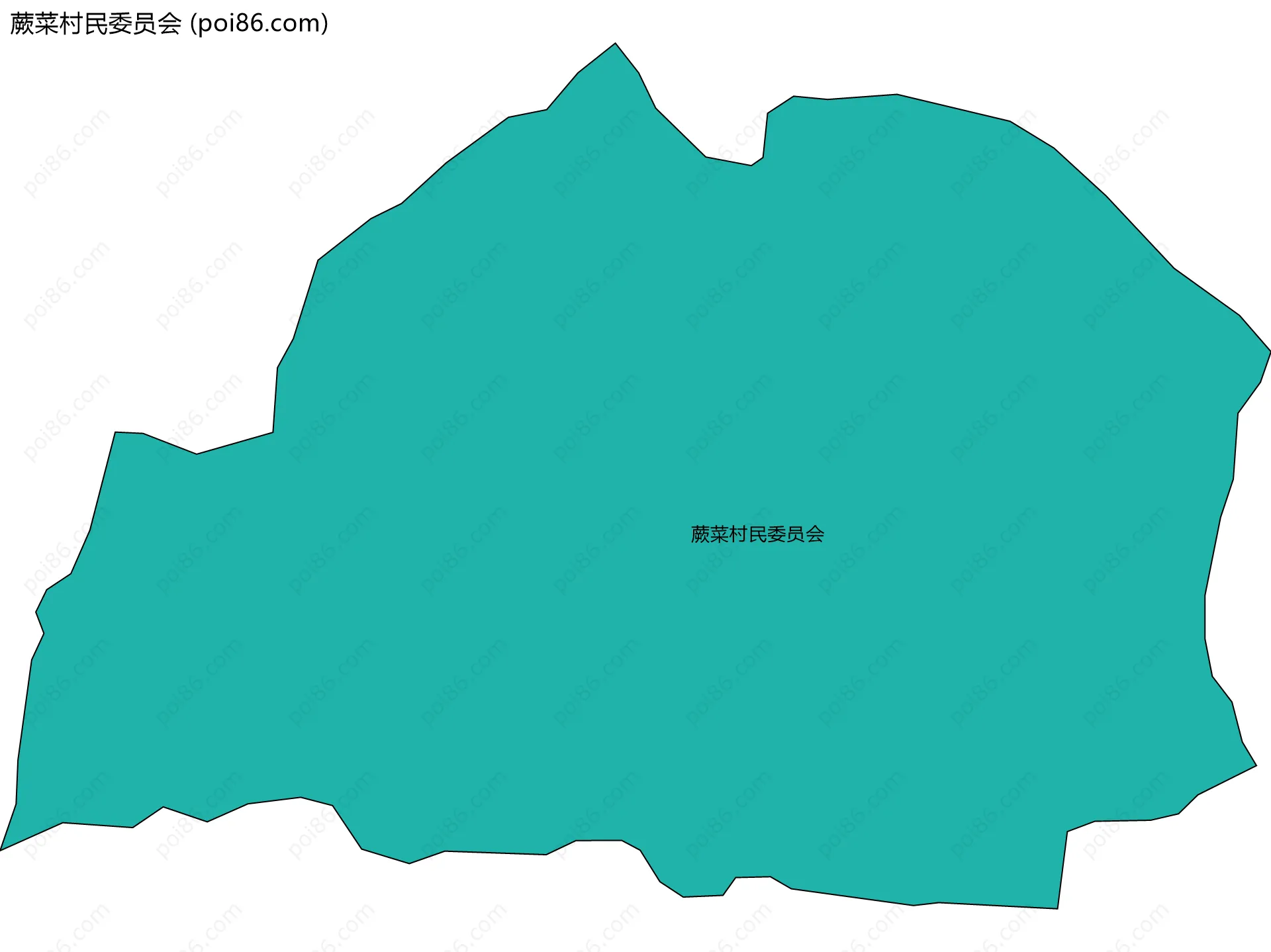 蕨菜村民委员会边界地图
