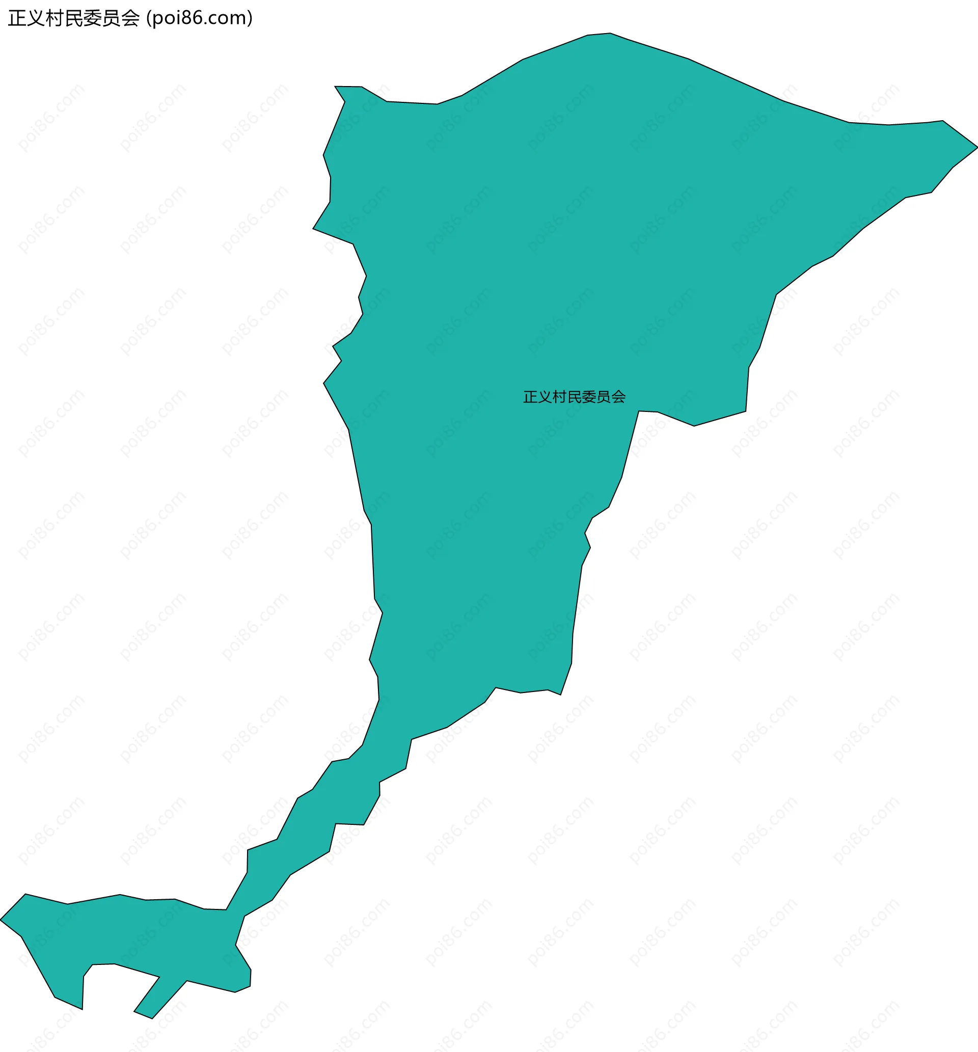 正义村民委员会边界地图