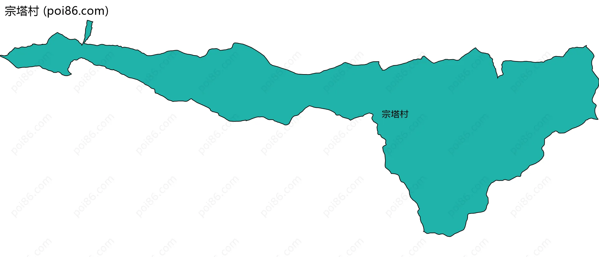 宗塔村边界地图